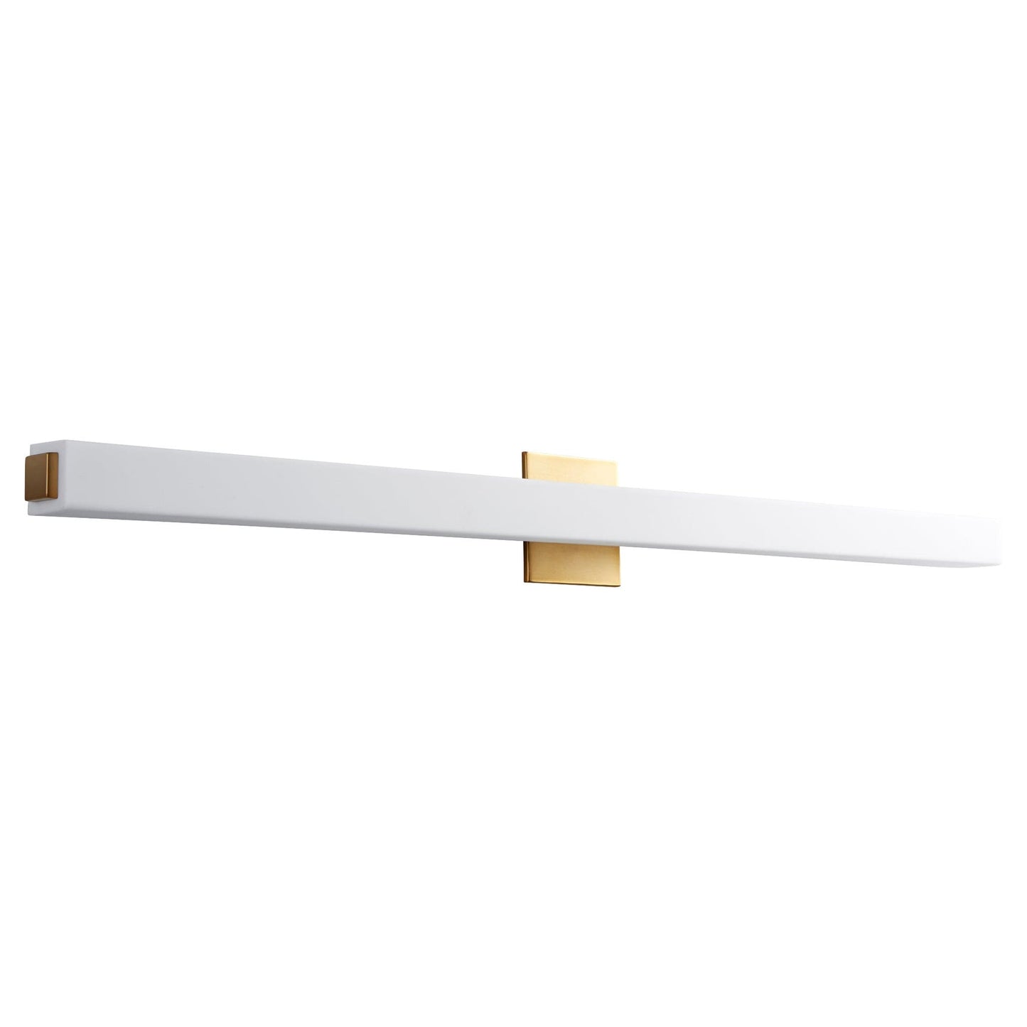 Oxygen Lighting Adelphi 3-536-35 Vanity Light Fixture, UL Damp Rated, Aged Brass - Matte White Acrylic Diffuser