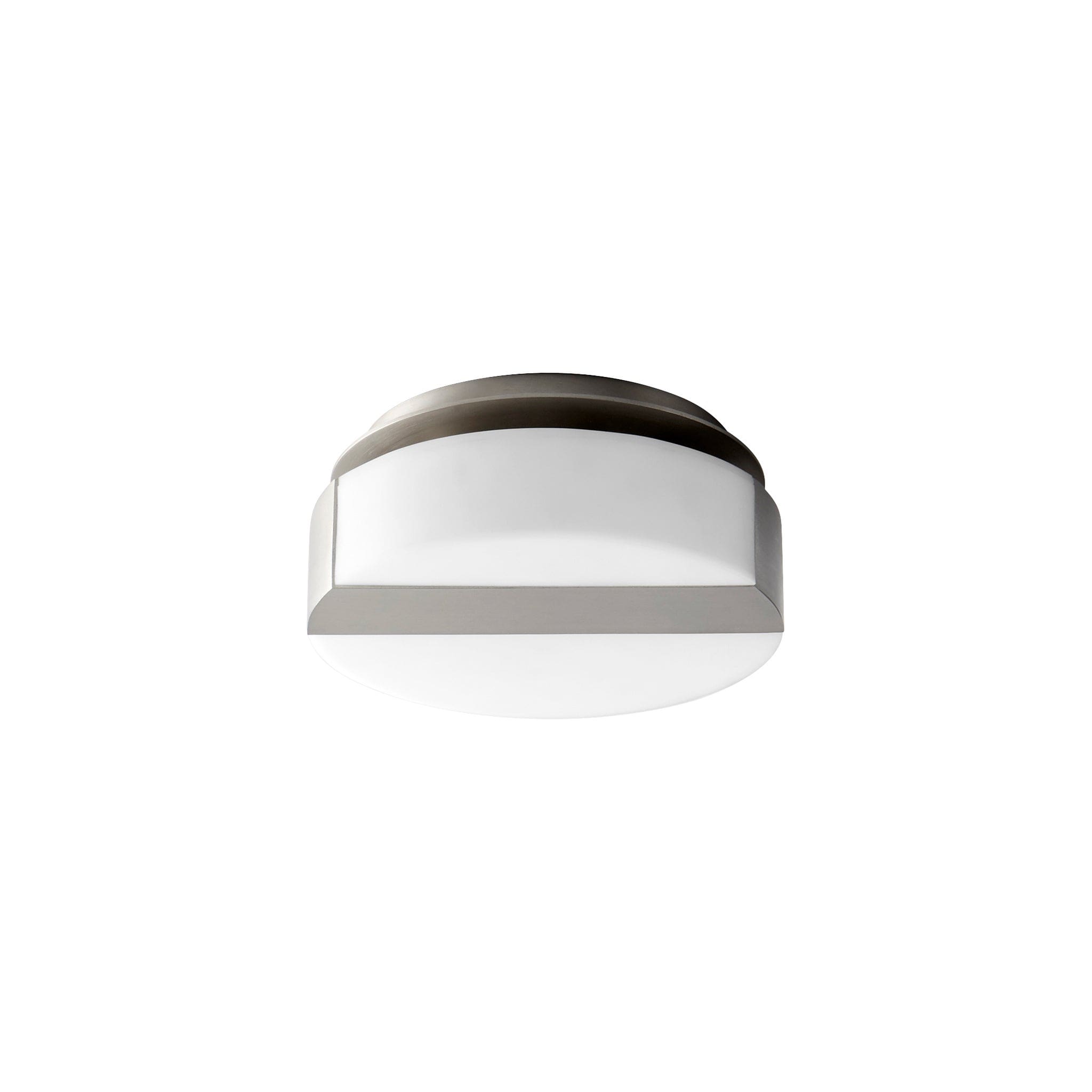Oxygen Lighting 3-551-27 Sconce, 24, UL Damp Rated, Satin Nickel - Matte White Acrylic Diffuser
