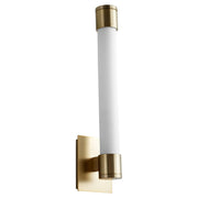 Oxygen Lighting 3-556-35 Vanity Light Fixture, UL Damp Rated, Aged Brass