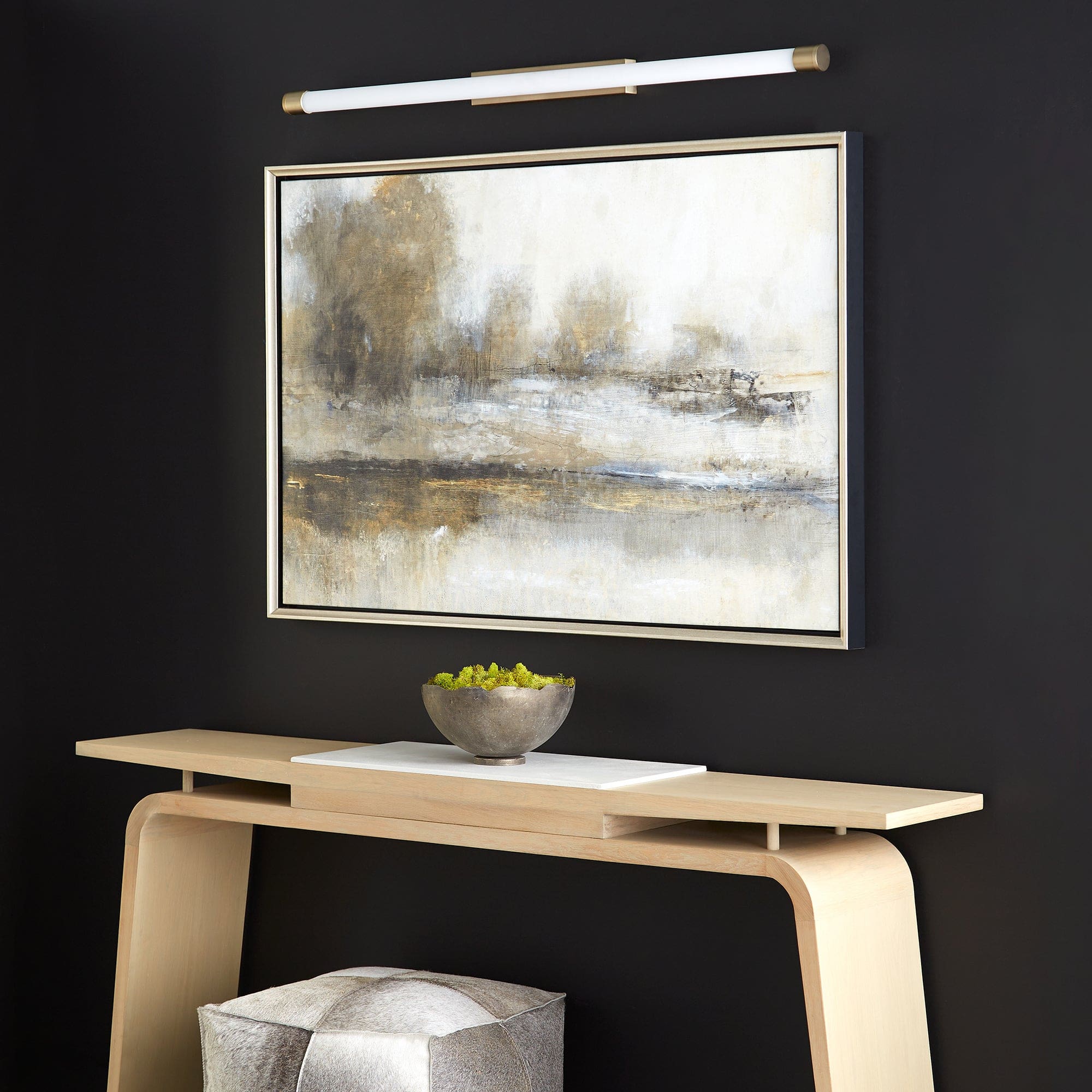 Oxygen Lighting 3-559-27 Vanity Light Fixture, UL Damp Rated, Aged Brass - Matte White Acrylic Diffuser