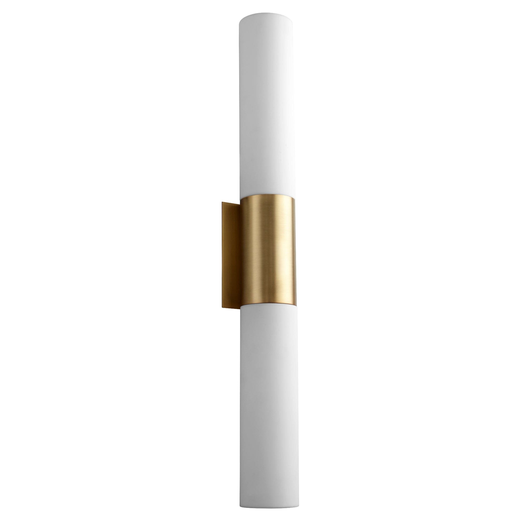 Oxygen Lighting 3-588-35 Vanity Light Fixture, UL Damp Rated, Aged Brass