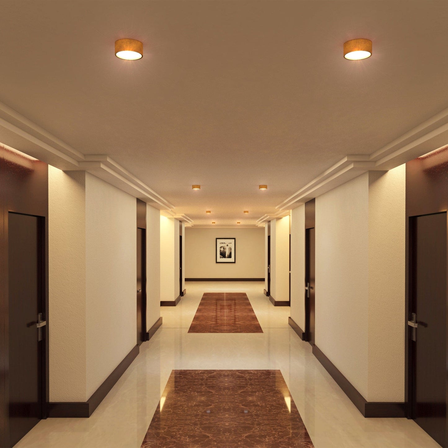 Oxygen Lighting 3-600-40 Ceiling Mount, UL Damp Rated, Aged Brass - Matte White Acrylic Diffuser