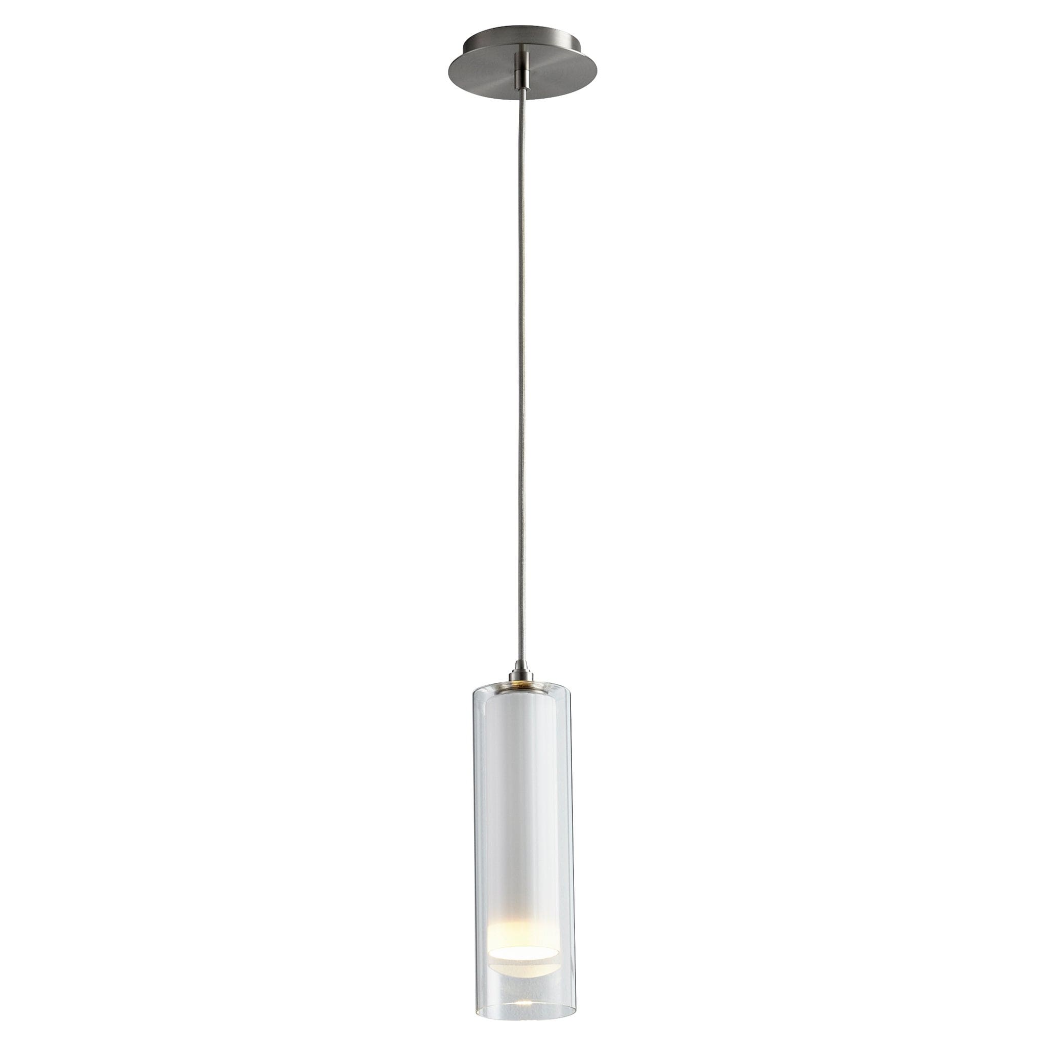 Oxygen Lighting 3-609-35 Pendant Light Fixture, UL Damp Rated, Satin Nickel