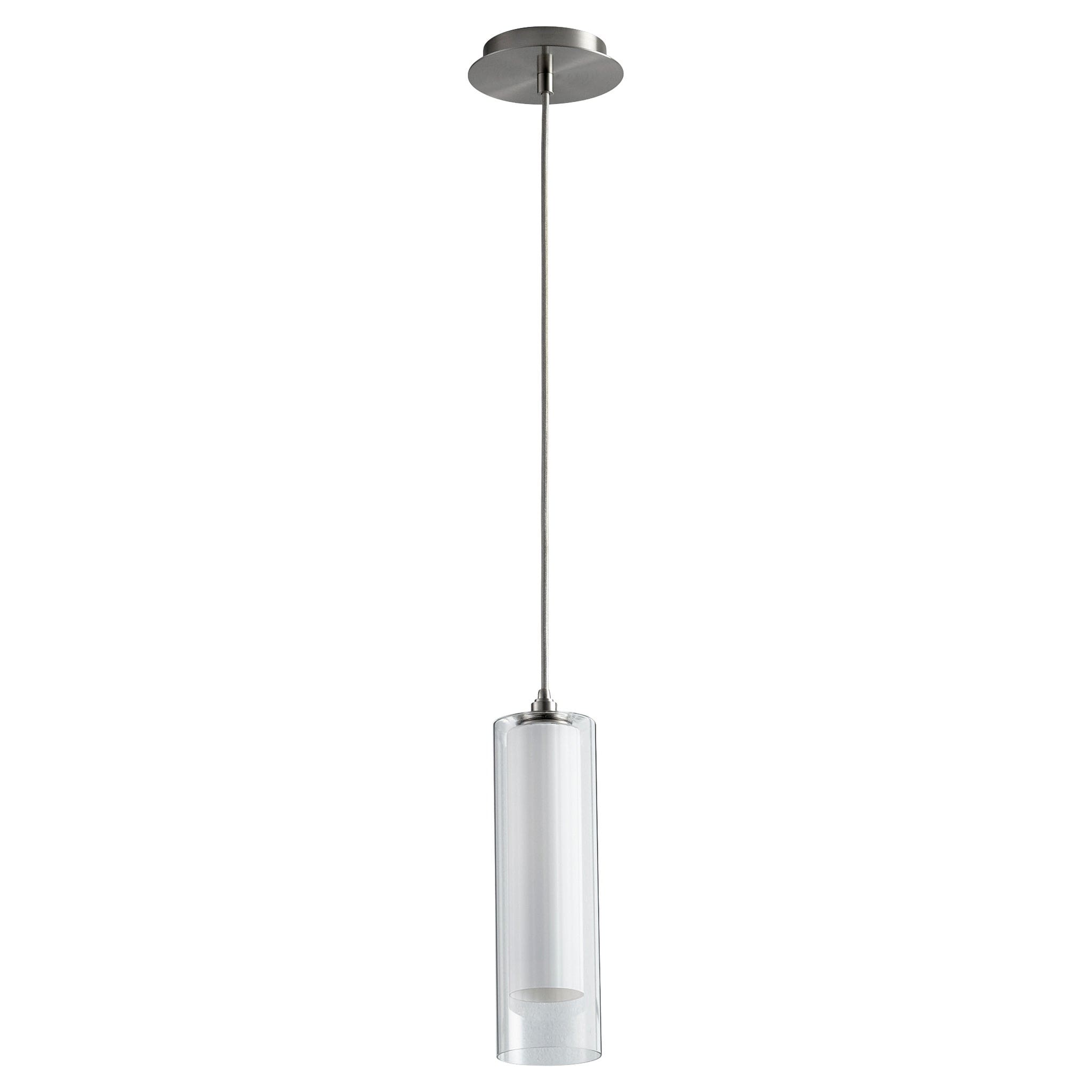 Oxygen Lighting 3-609-40 Pendant Light Fixture, UL Damp Rated, Satin Nickel