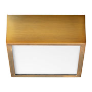 Oxygen Lighting PYXIS 3-610-3540 Wall, Ceiling Mount Light, 3500K, UL Damp Rated - Aged Brass