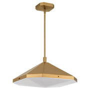 Oxygen Lighting Tempe 3-643-56 Pendant, UL Damp Rated, Brushed Brass