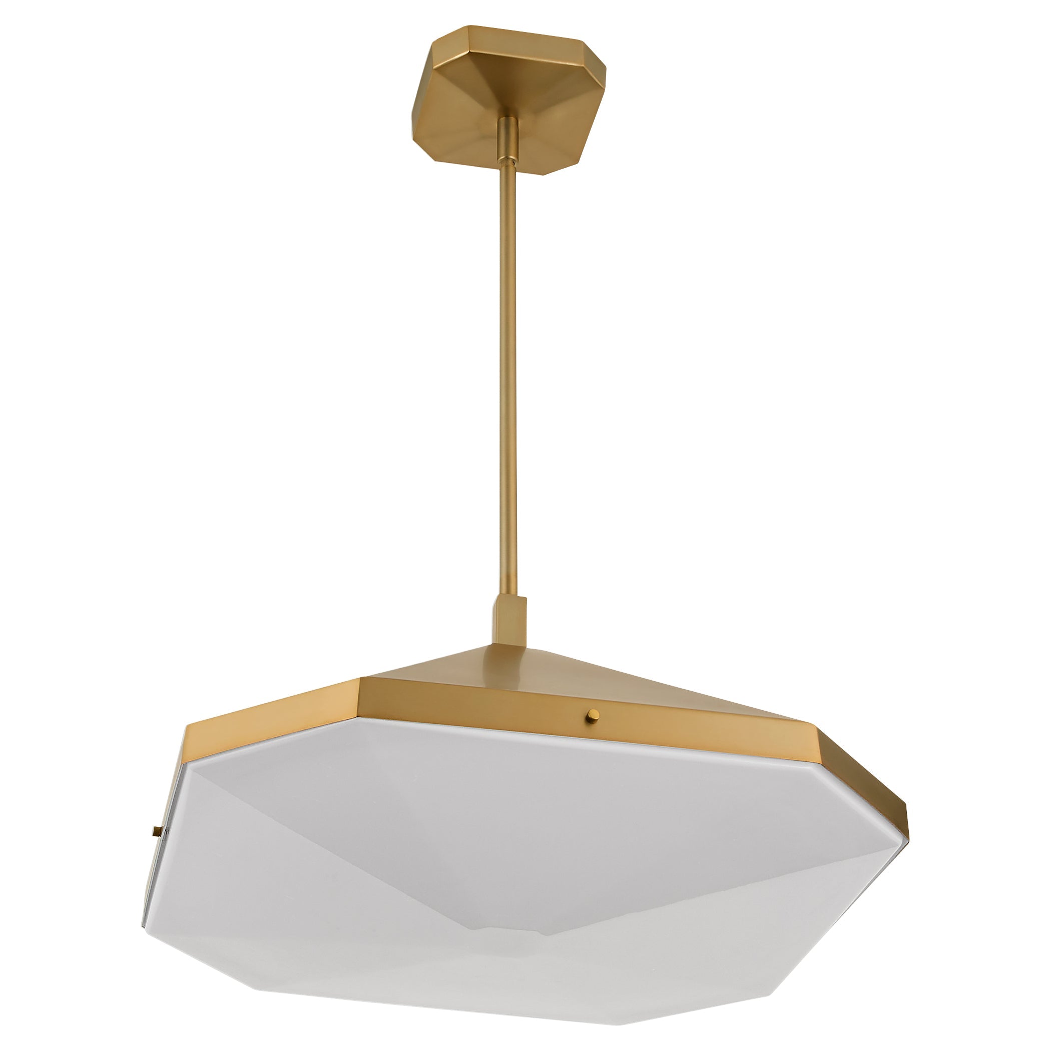 Oxygen Lighting Tempe 3-643-56 Pendant, UL Damp Rated, Brushed Brass