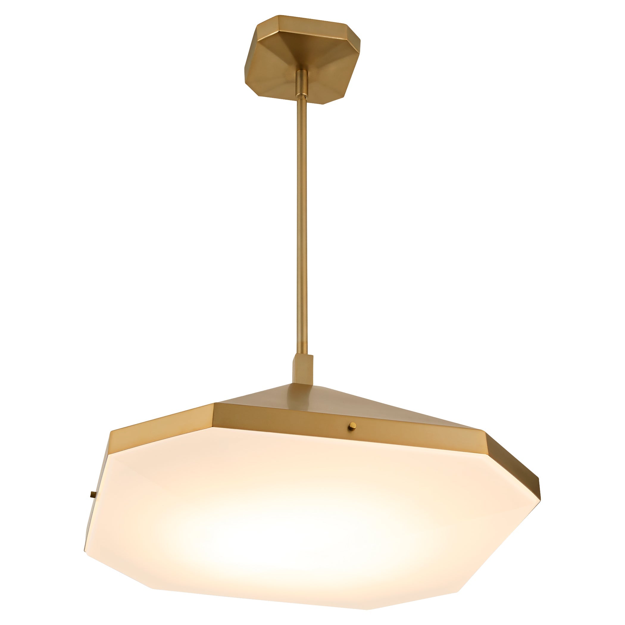 Oxygen Lighting Tempe 3-643-56 Pendant, UL Damp Rated, Brushed Brass