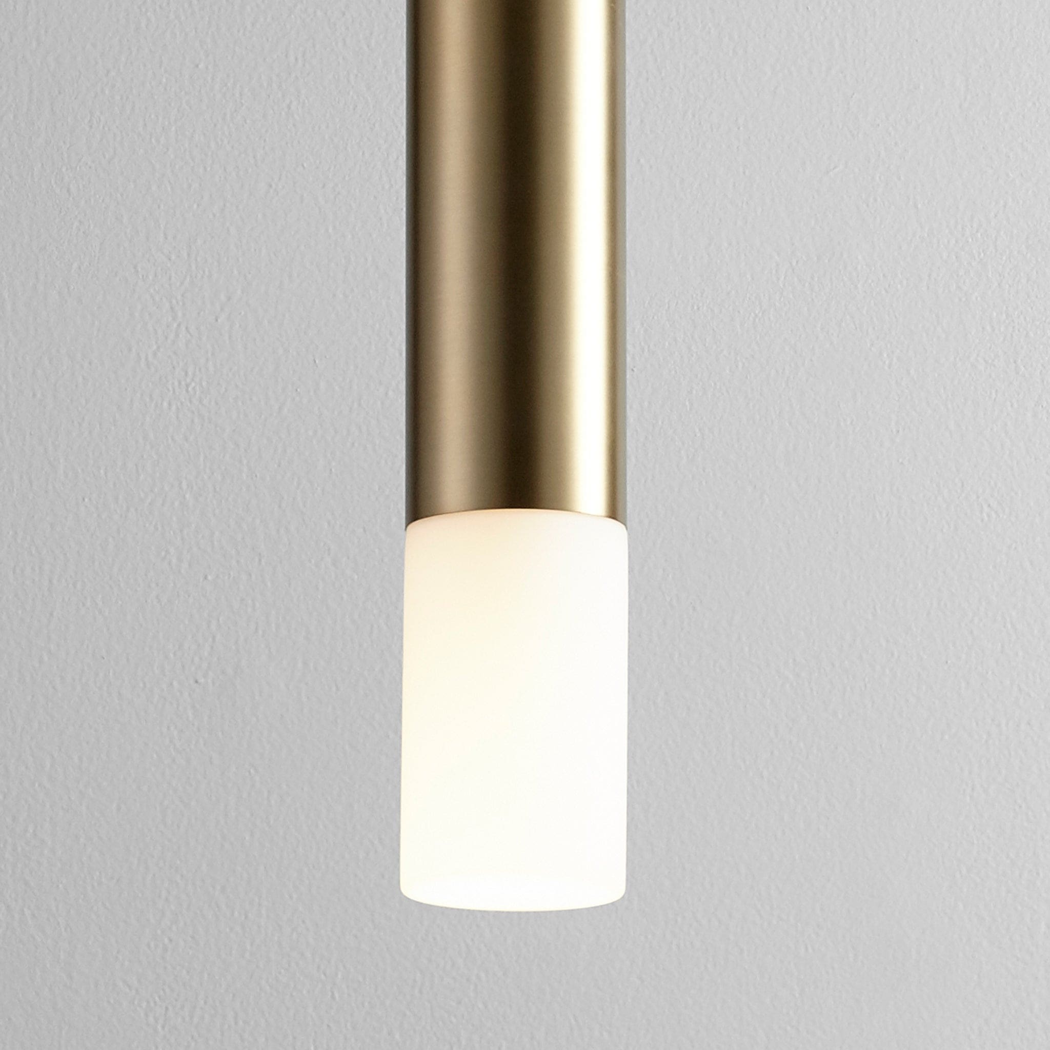 Oxygen Pilar 3-654-140 Large Pendant with Glass Lens 3000K Modern - Aged Brass