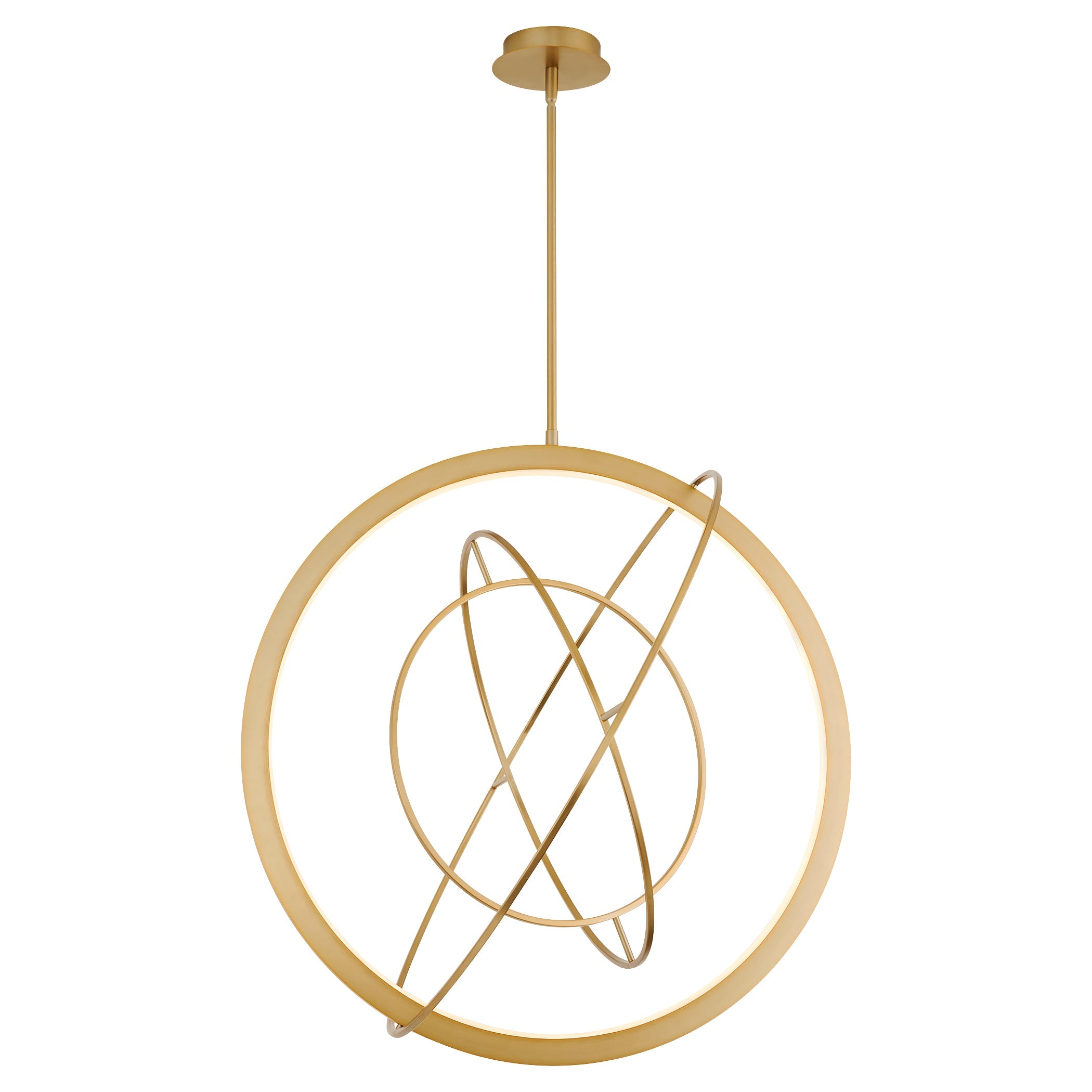 Oxygen Lighting GALILEI 3-658-40 Pendant, UL Damp Rated, Aged Brass