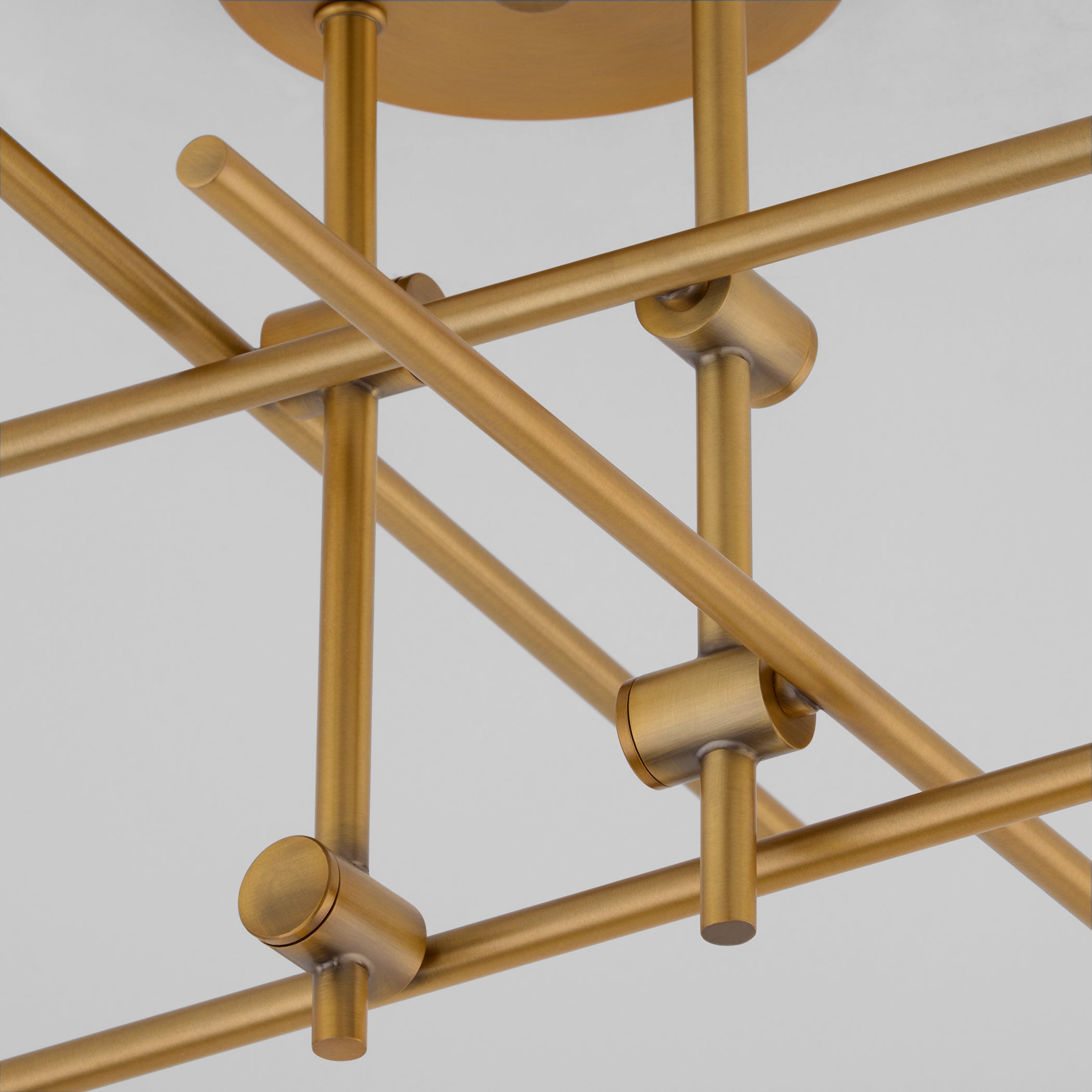 Oxygen Lighting Mika 3-696-56 Flush Mount, UL Damp Rated, Brushed Brass