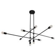 Oxygen Lighting Mika 3-697-15 Chandelier, UL Damp Rated, Black