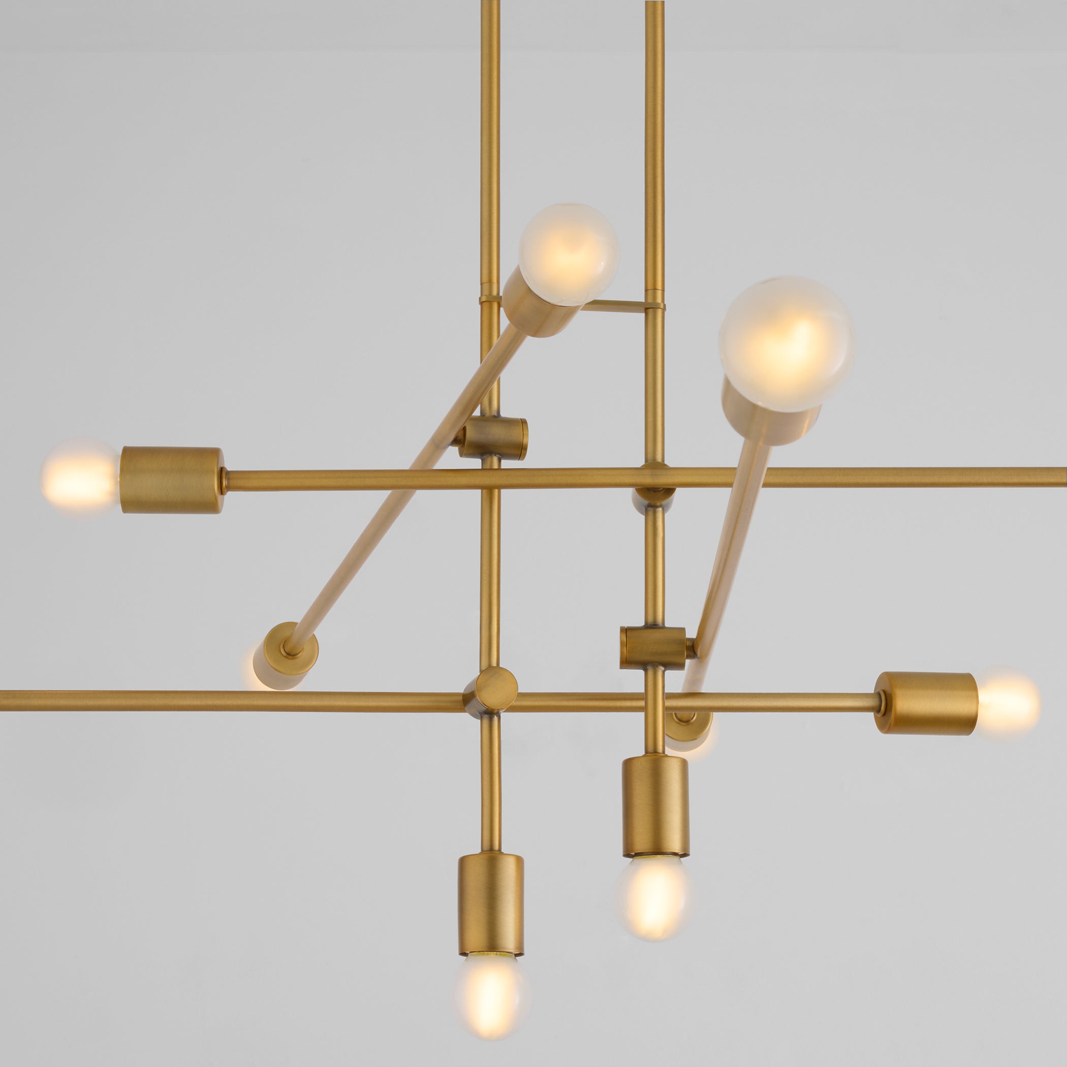 Oxygen Lighting Mika 3-697-56 Chandelier, UL Damp Rated, Brushed Brass