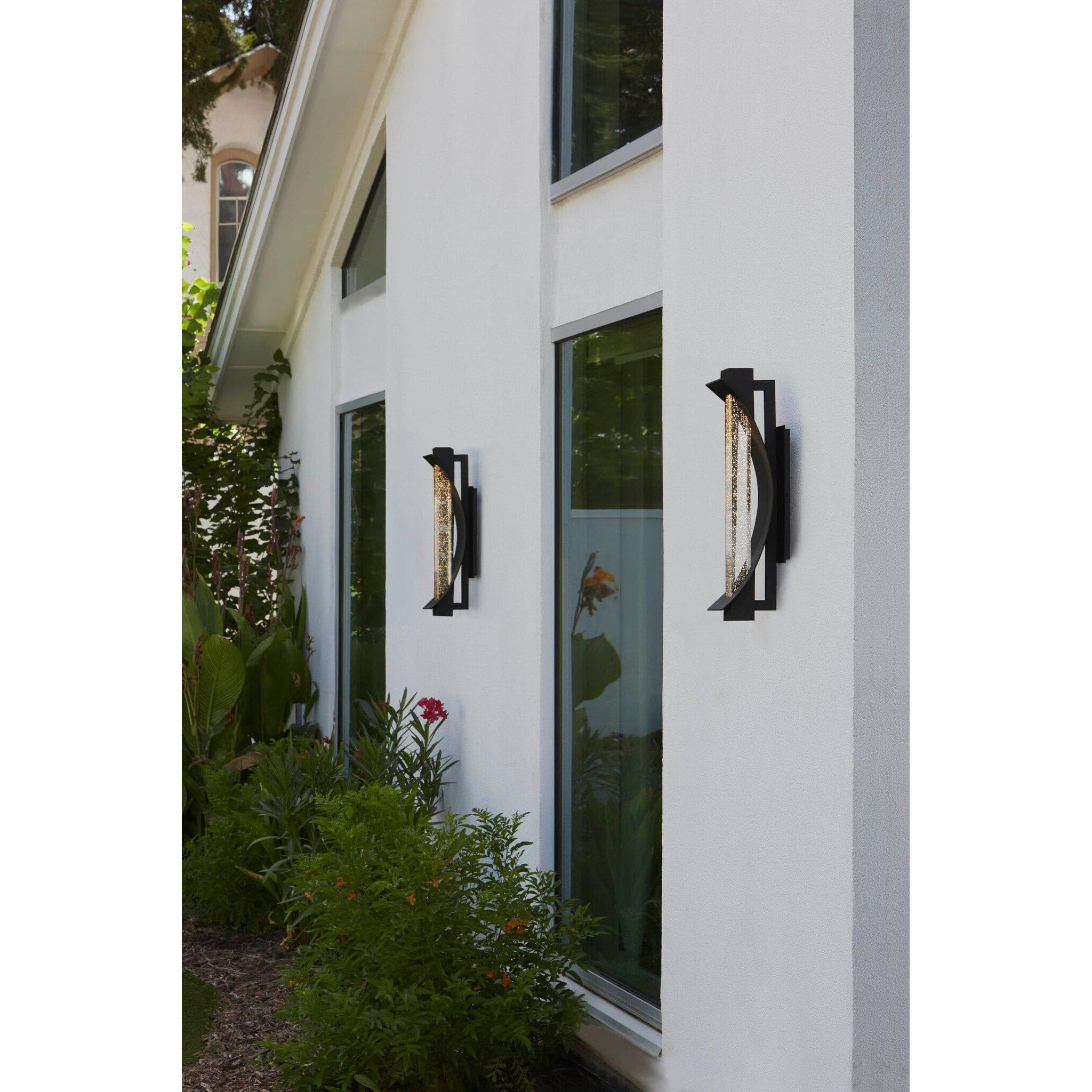 Oxygen Albedo 3-772-15 Outdoor 24 Inch Wall Sconce Light Modern - Black