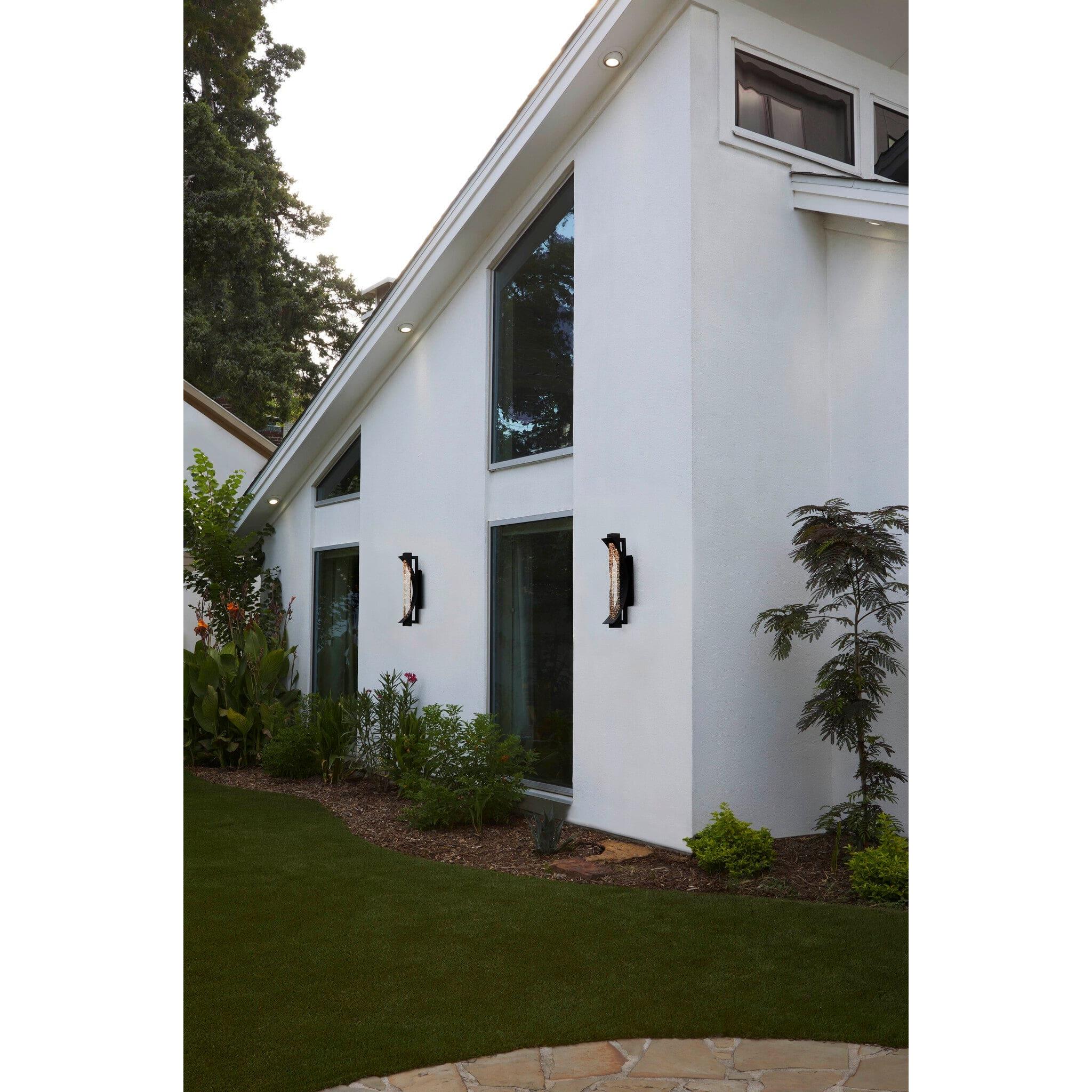 Oxygen Albedo 3-772-15 Outdoor 24 Inch Wall Sconce Light Modern - Black