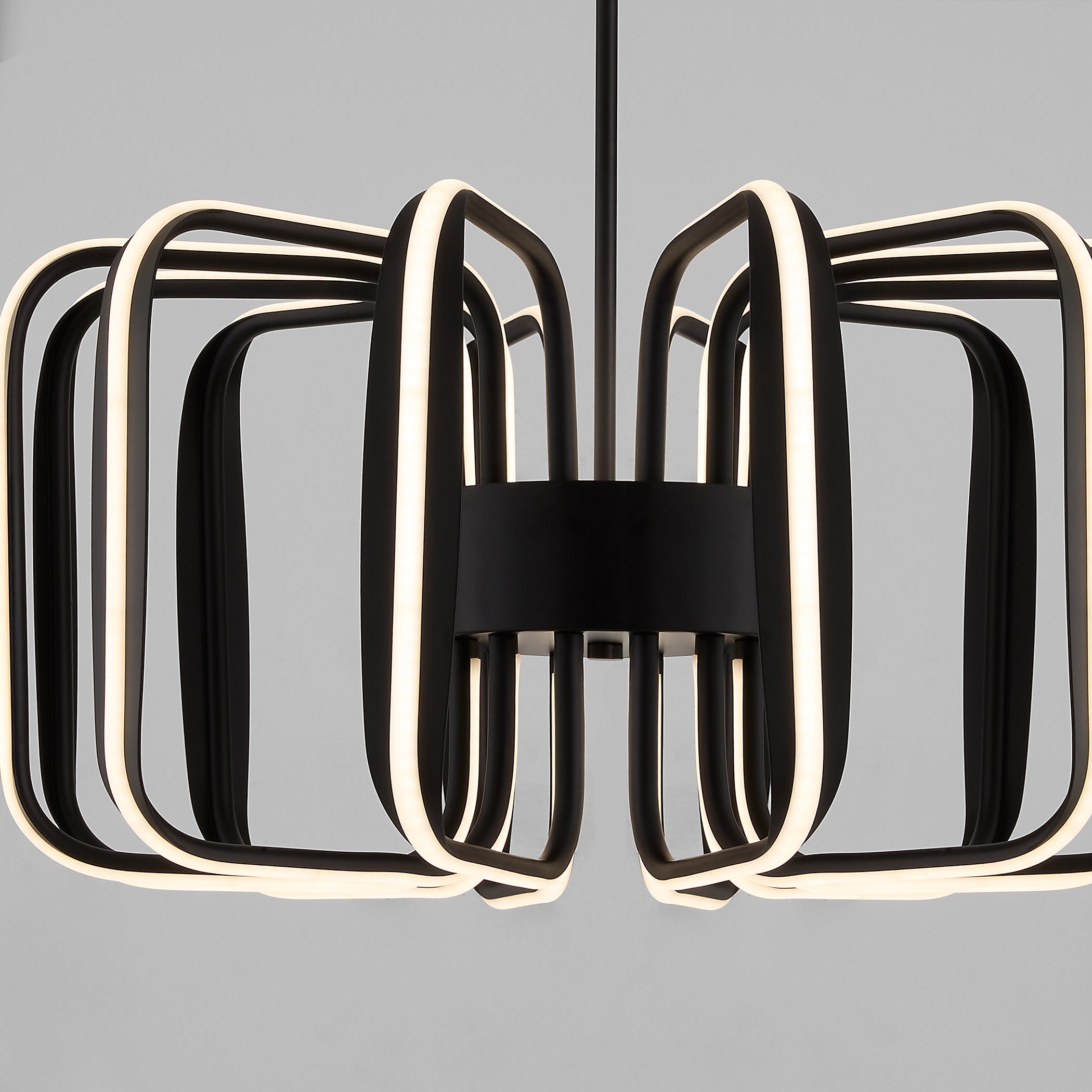 Oxygen Lighting Roto 3-819-15 LED Chandelier Pendant, UL Damp Rated - Black