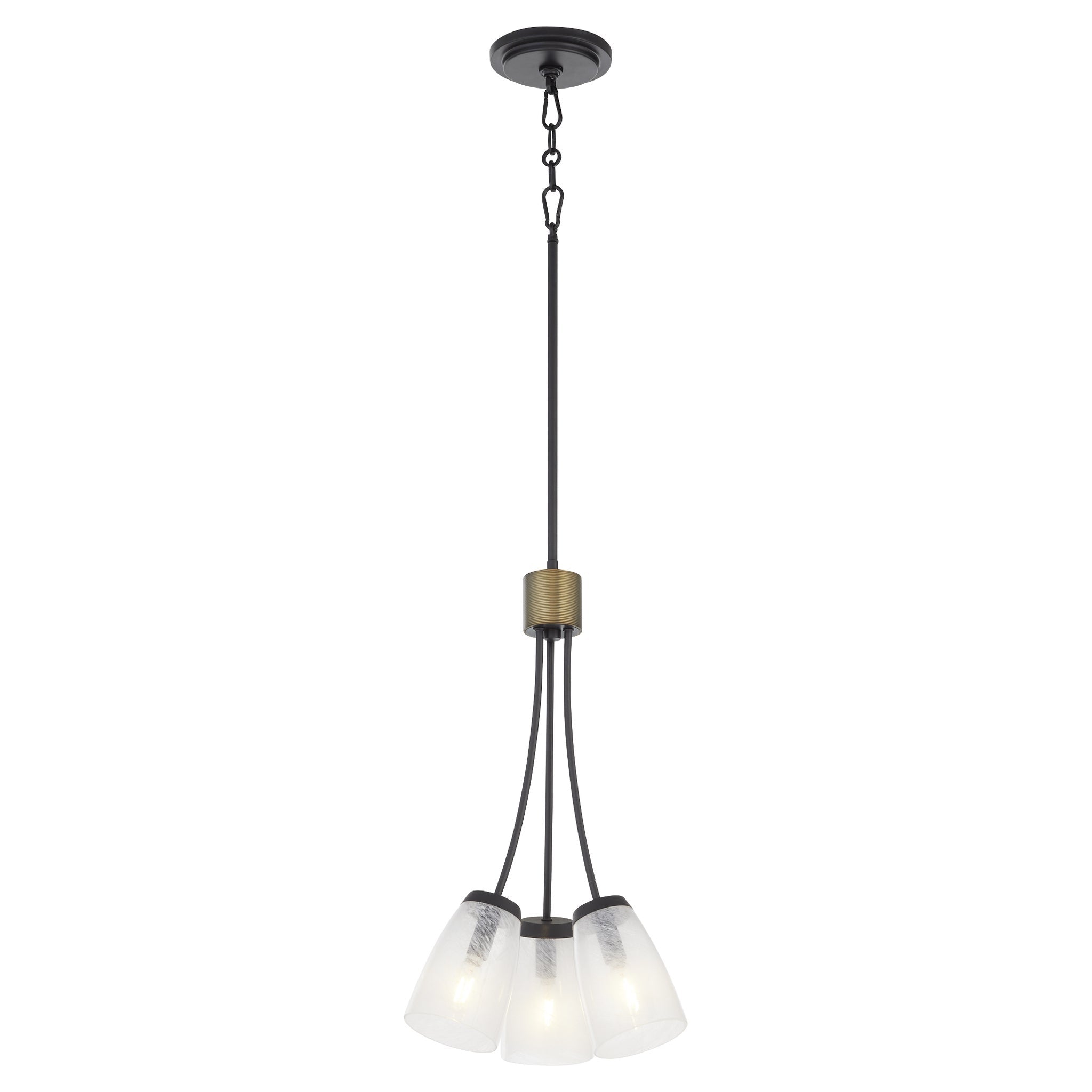Quorum Arpeggio 3077-3-59 Pendant, UL Damp Rated, Steel, Glass