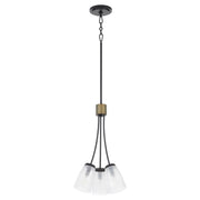 Quorum Arpeggio 3077-3-59 Pendant, UL Damp Rated, Steel, Glass