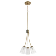 Quorum Arpeggio 3077-3-80 Pendant, UL Damp Rated, Aged Brass