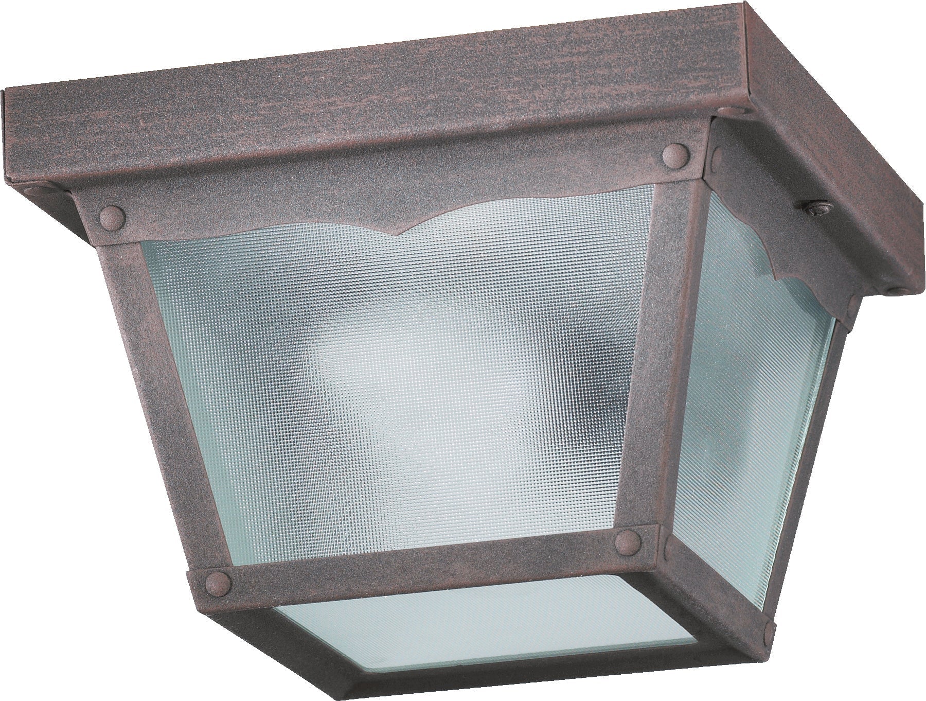 Quorum 3080-7-5 Ceiling Mount, UL Damp Rated, Rust