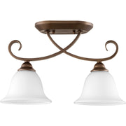 Quorum Celesta 3253-2-186 Ceiling Mount - Oiled Bronze W/ Satin Opal