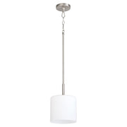 Quorum Rutherford 3307-65 Pendant, UL Damp Rated, Satin Nickel