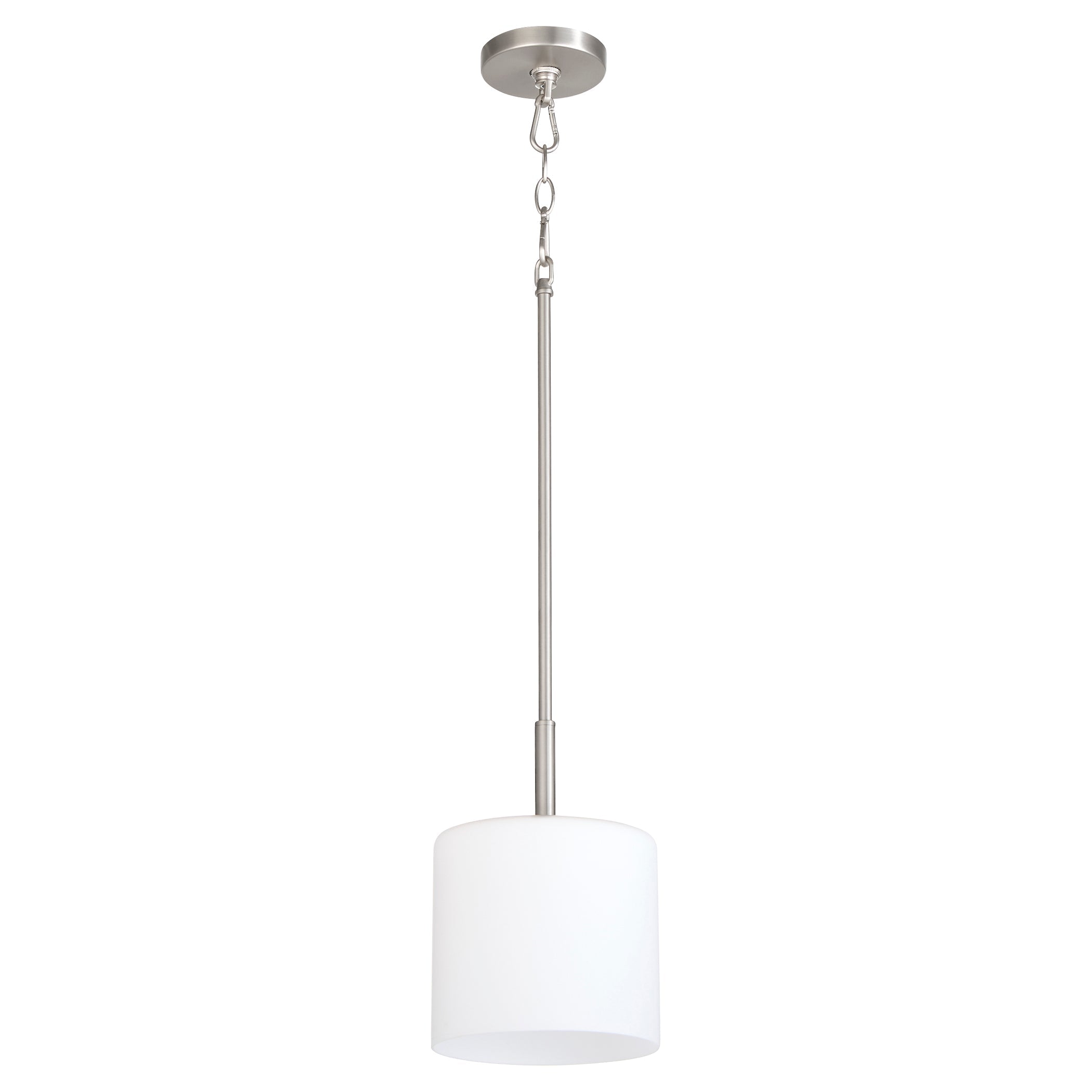 Quorum Rutherford 3307-65 Pendant, UL Damp Rated, Satin Nickel