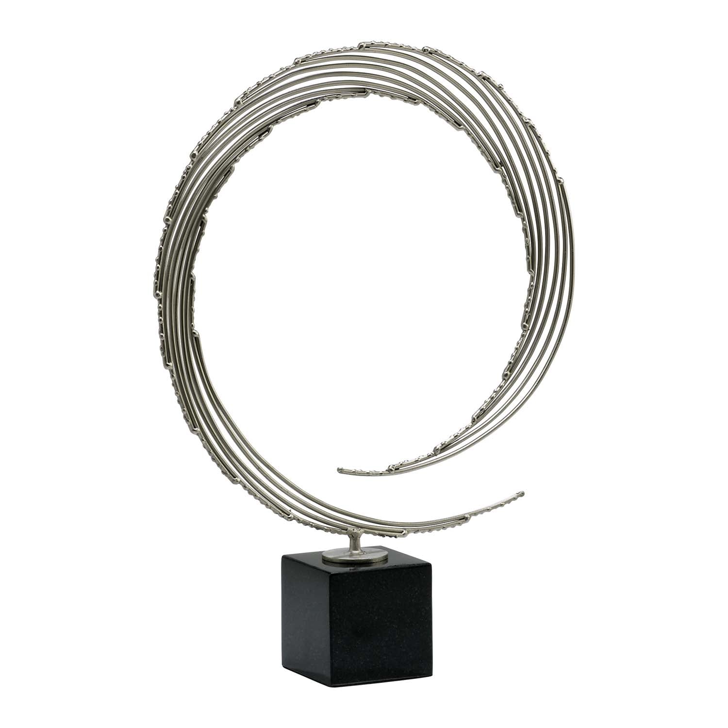 Cyan Design 02839 Centurian Circle Sculpture Home Decor - Nickel, Black