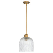 Quorum 393-47 Pendant, UL Damp Rated, Brushed Brass
