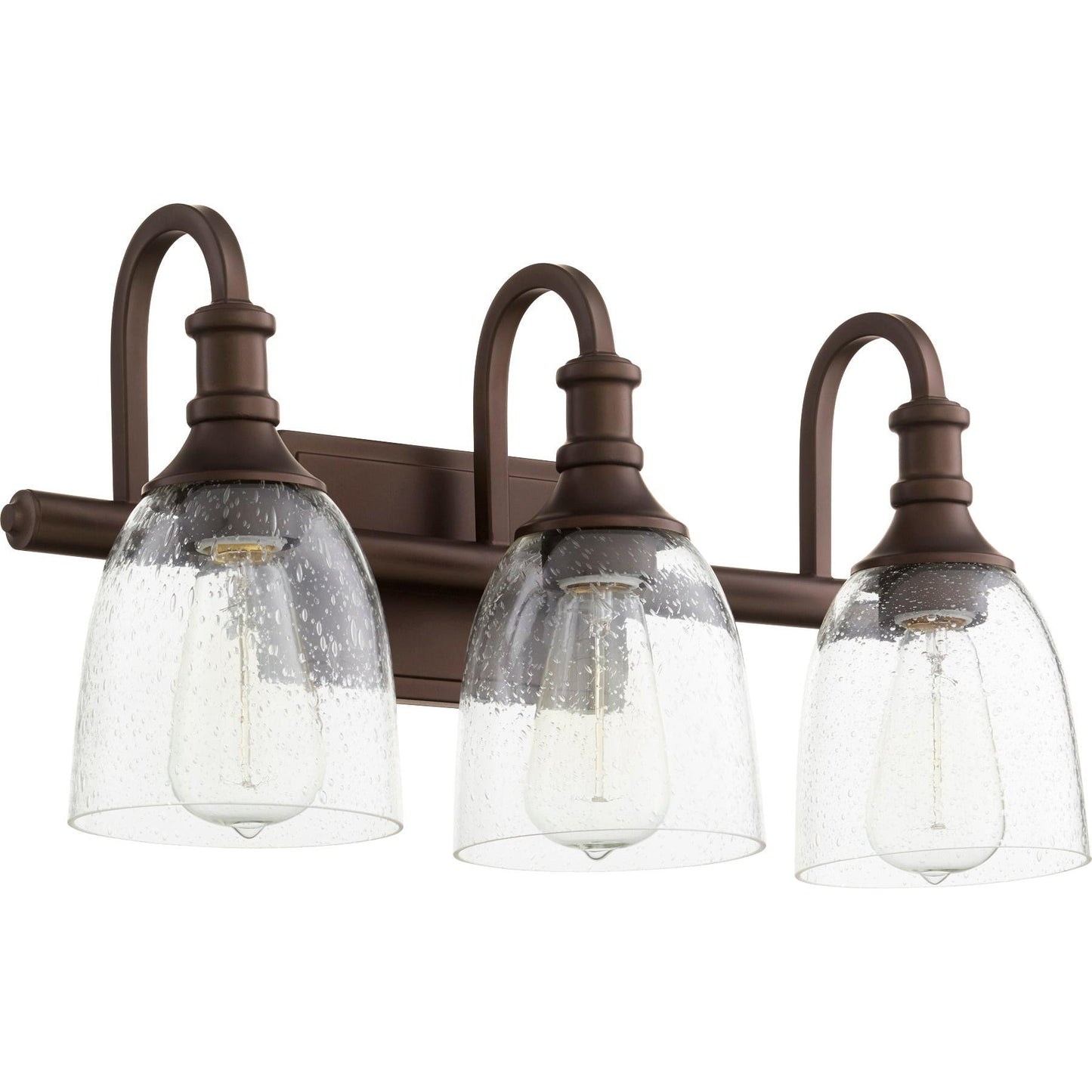 Quorum Richmond 5011-3-186 Vanity - Oiled Bronze W/ Clear/seeded