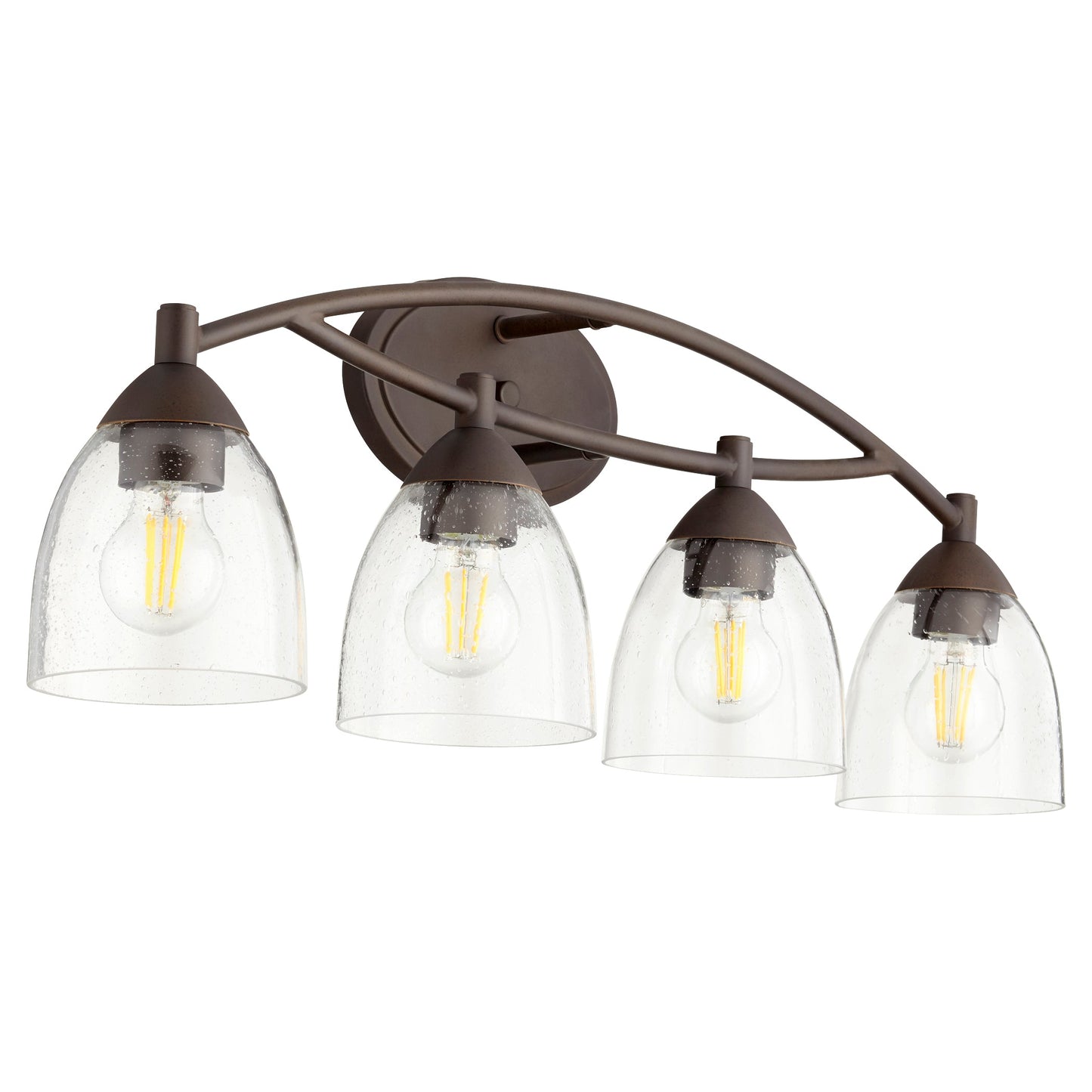 Quorum Barkley 5069-4-286 Vanity - Oiled Bronze W/ Clear/seeded