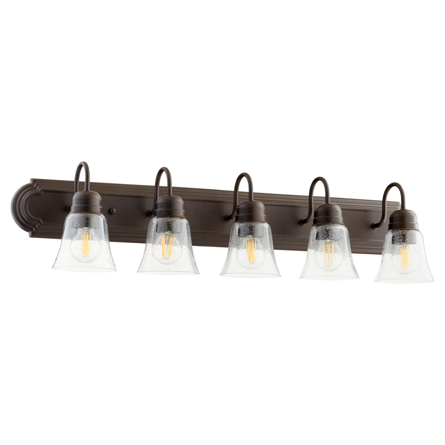Quorum 5094-5-286 Vanity - Oiled Bronze W/ Clear/seeded