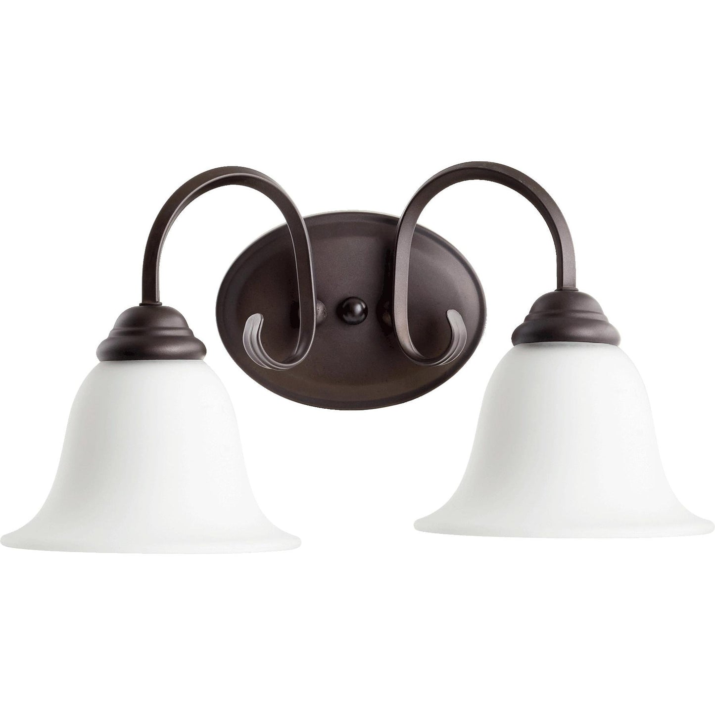 Quorum Spencer 5110-2-186 Vanity - Oiled Bronze W/ Satin Opal