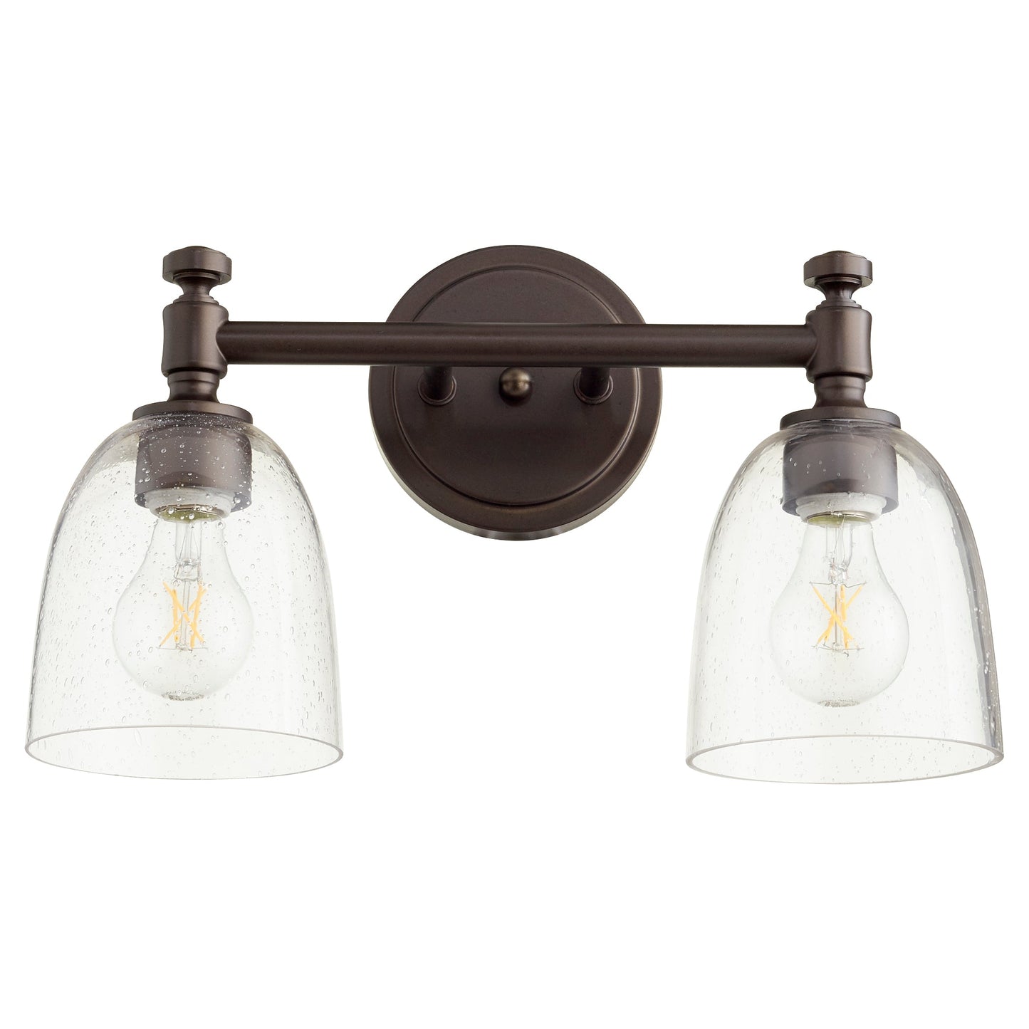 Quorum Rossington 5122-2-286 Vanity - Oiled Bronze W/ Clear/seeded