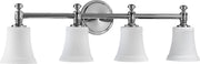 Oxygen Lighting 5122-4-14 Vanity Light Fixture, UL Damp Rated, Chrome