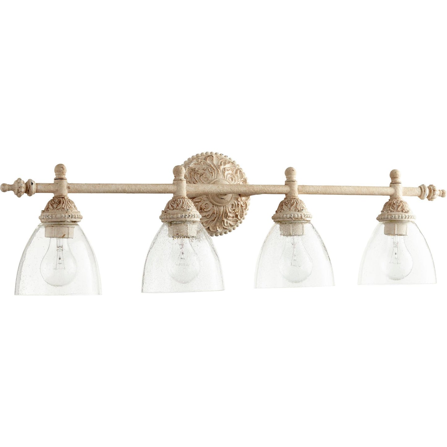 Quorum 5257-4-70 Vanity - Persian White W/ Clear/seeded