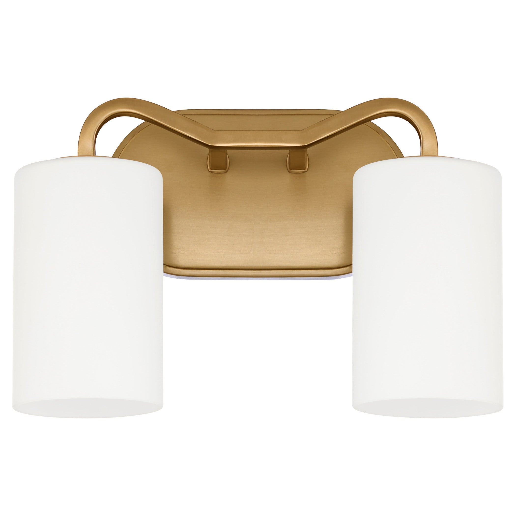 Quorum Rutherford 5307-2-47 Vanity Light Fixture, UL Damp Rated, Brushed Brass
