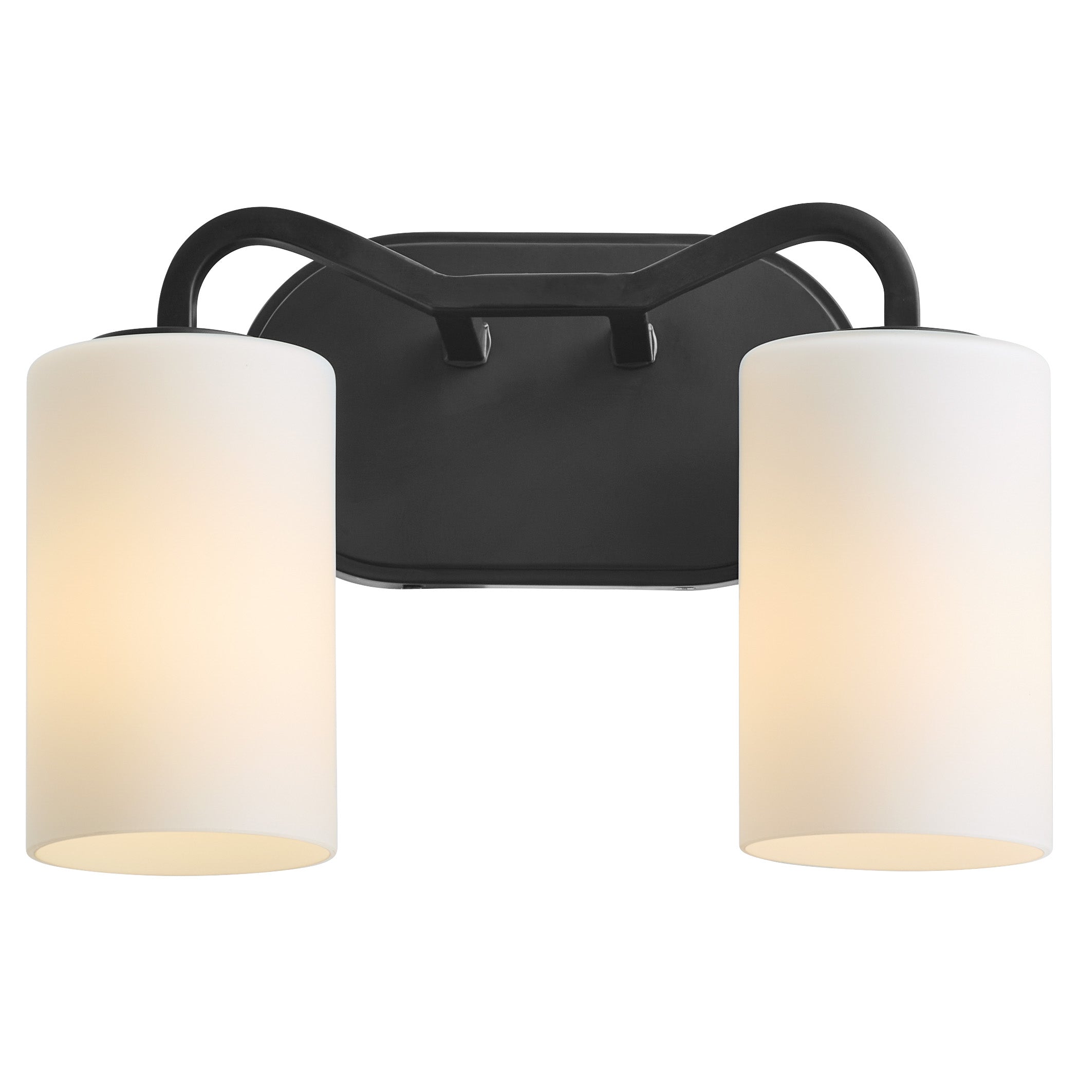 Quorum Rutherford 5307-2-59 Vanity Light Fixture, UL Damp Rated, Matte Black
