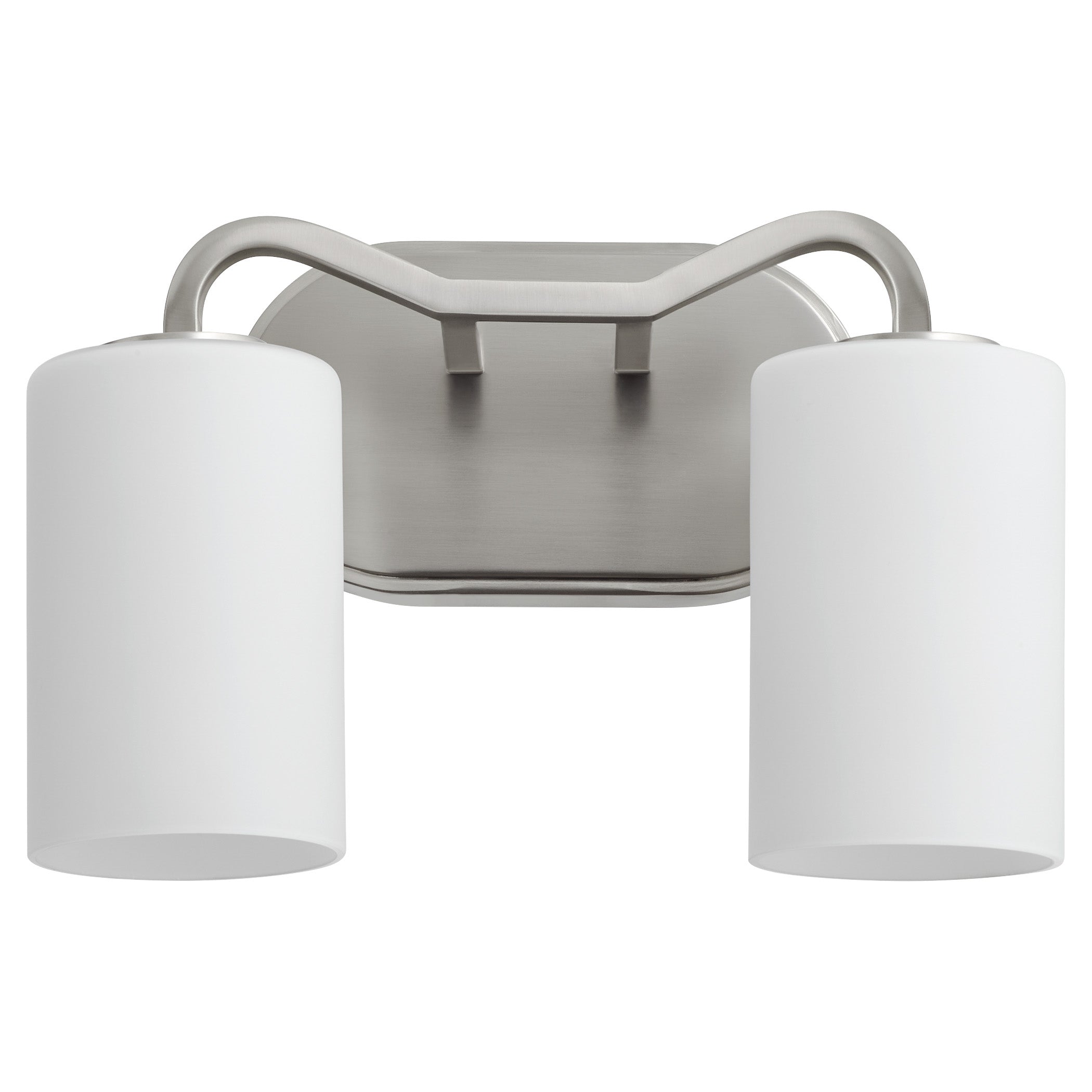 Quorum Lighting Rutherford 5307-2-65 Vanity Light Fixture, UL Damp Rated, Satin Nickel