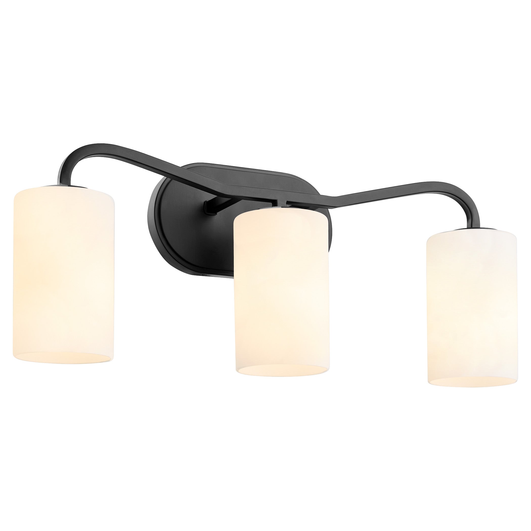 Quorum Rutherford 5307-3-59 Vanity Light Fixture, UL Damp Rated, Matte Black