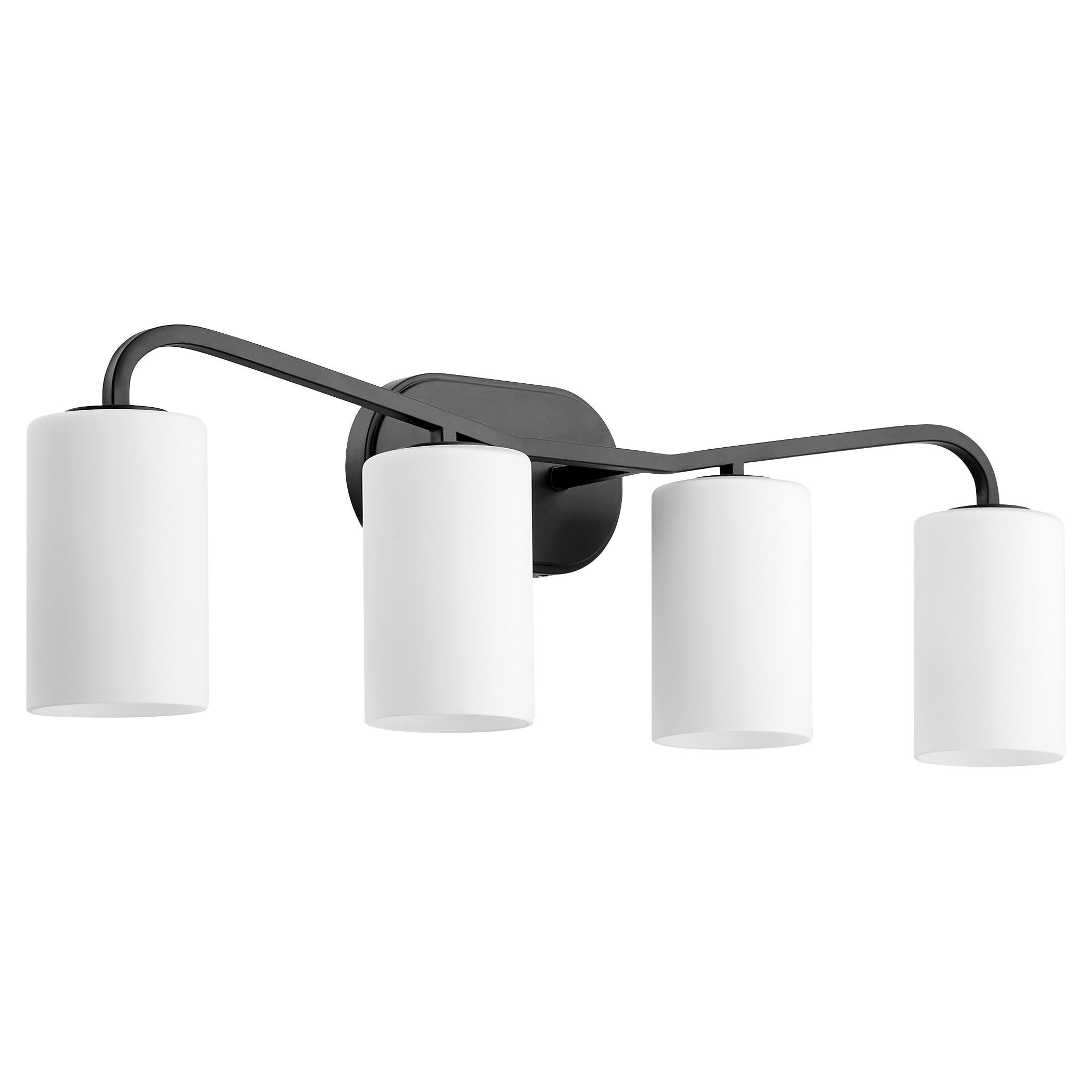 Quorum Rutherford 5307-4-59 Vanity Light Fixture, UL Damp Rated, Matte Black
