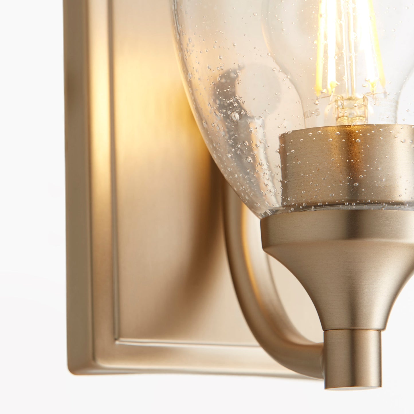 Quorum Enclave 5459-1-280 Wall Mount - Aged Brass W/ Clear/seeded