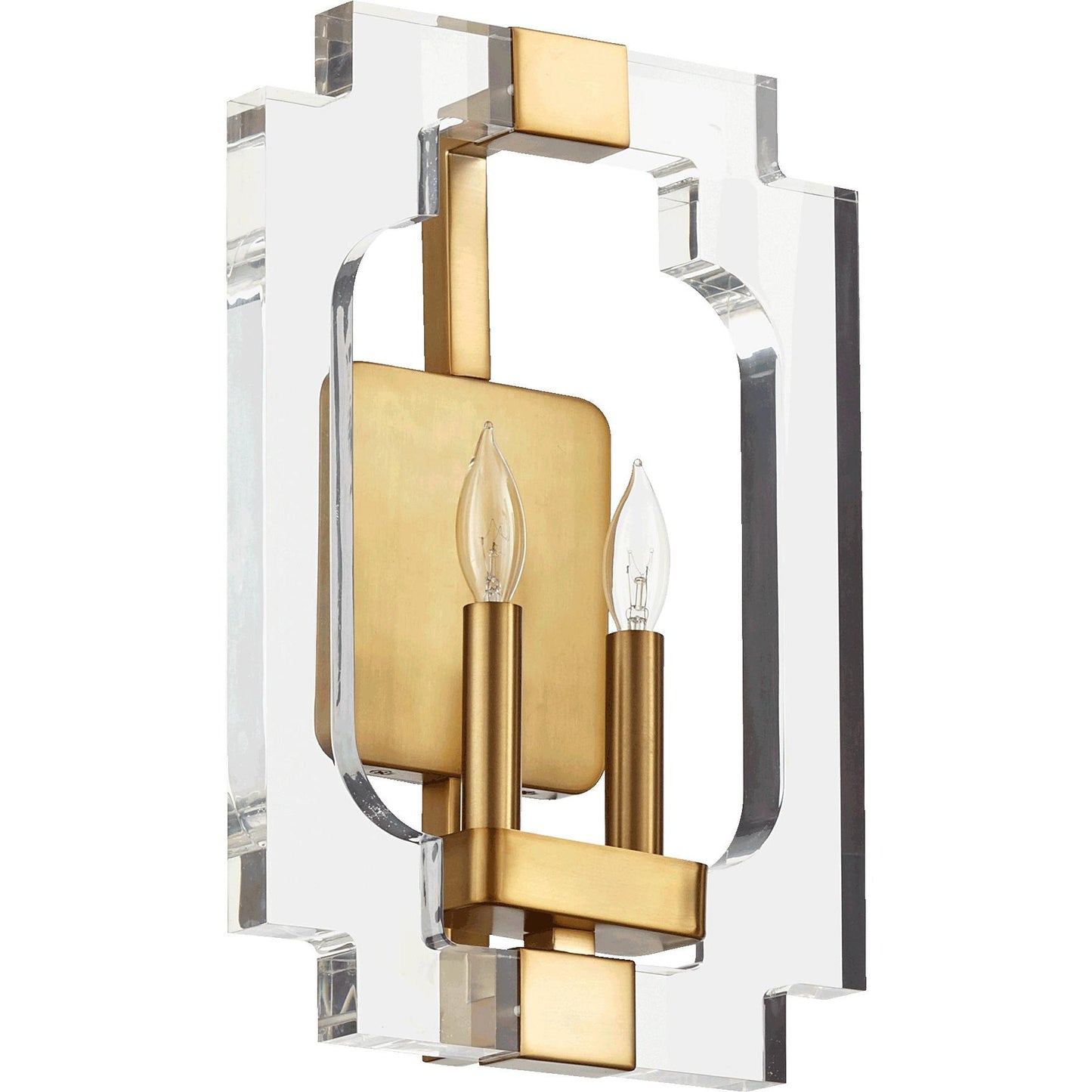 Quorum Broadway 555-2-80 Wall Sconce - Aged Brass