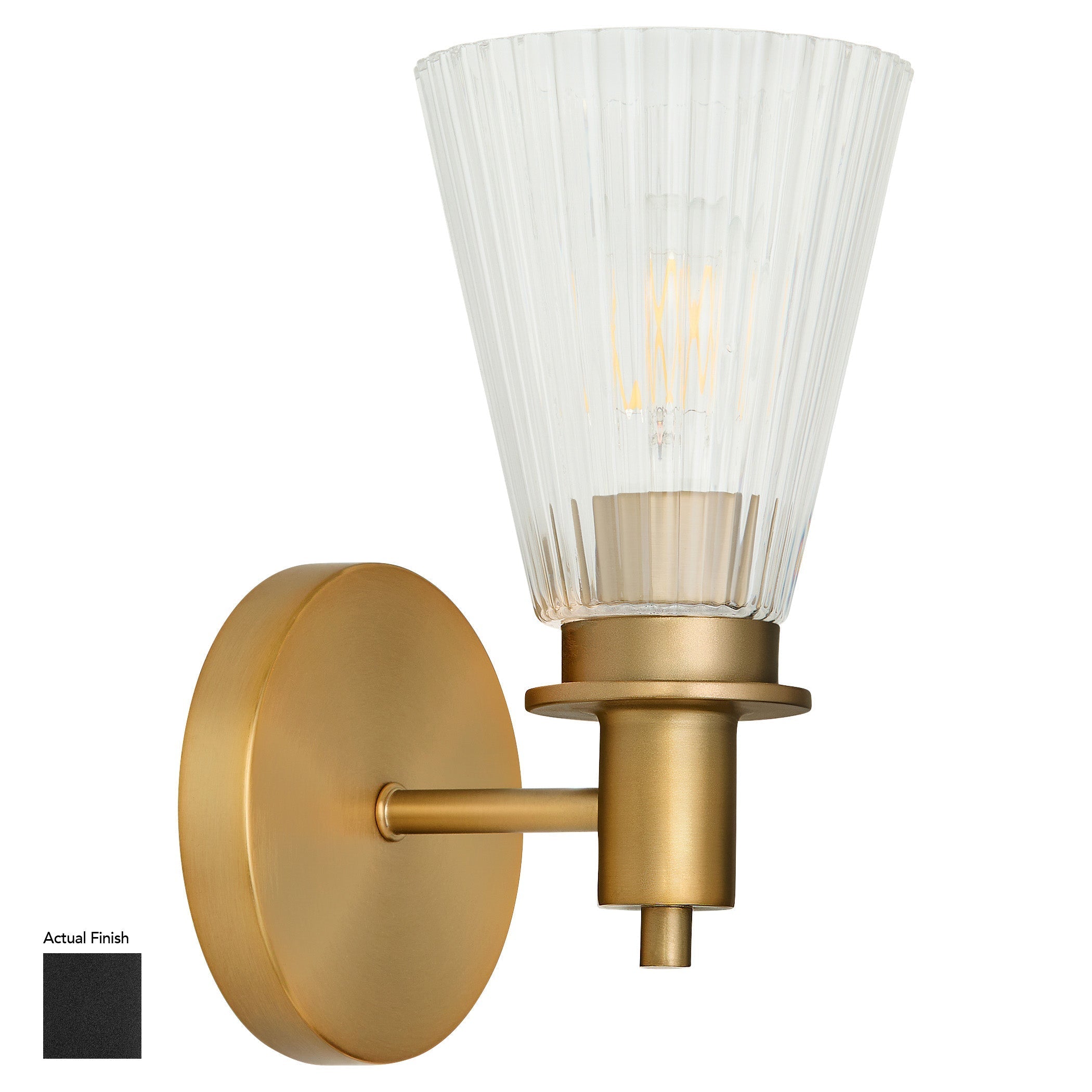 Quorum 5803-1-59 Vanity Light Fixture, UL Damp Rated, Matte Black