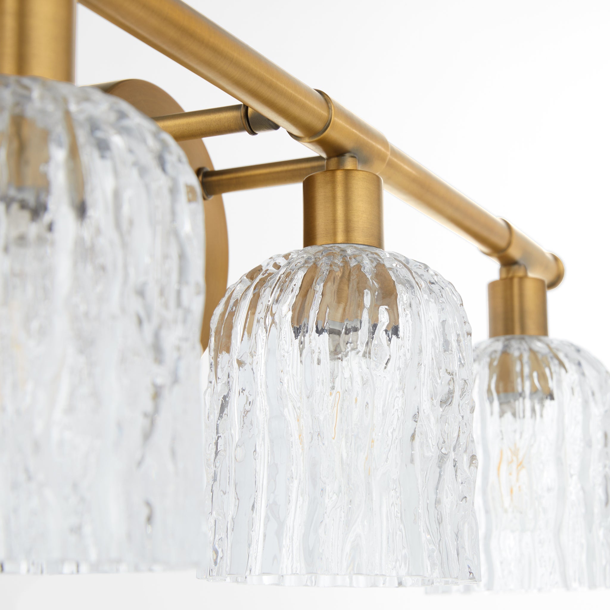 Quorum Meriam 593-3-47 Vanity Light Fixture, UL Damp Rated, Brushed Brass