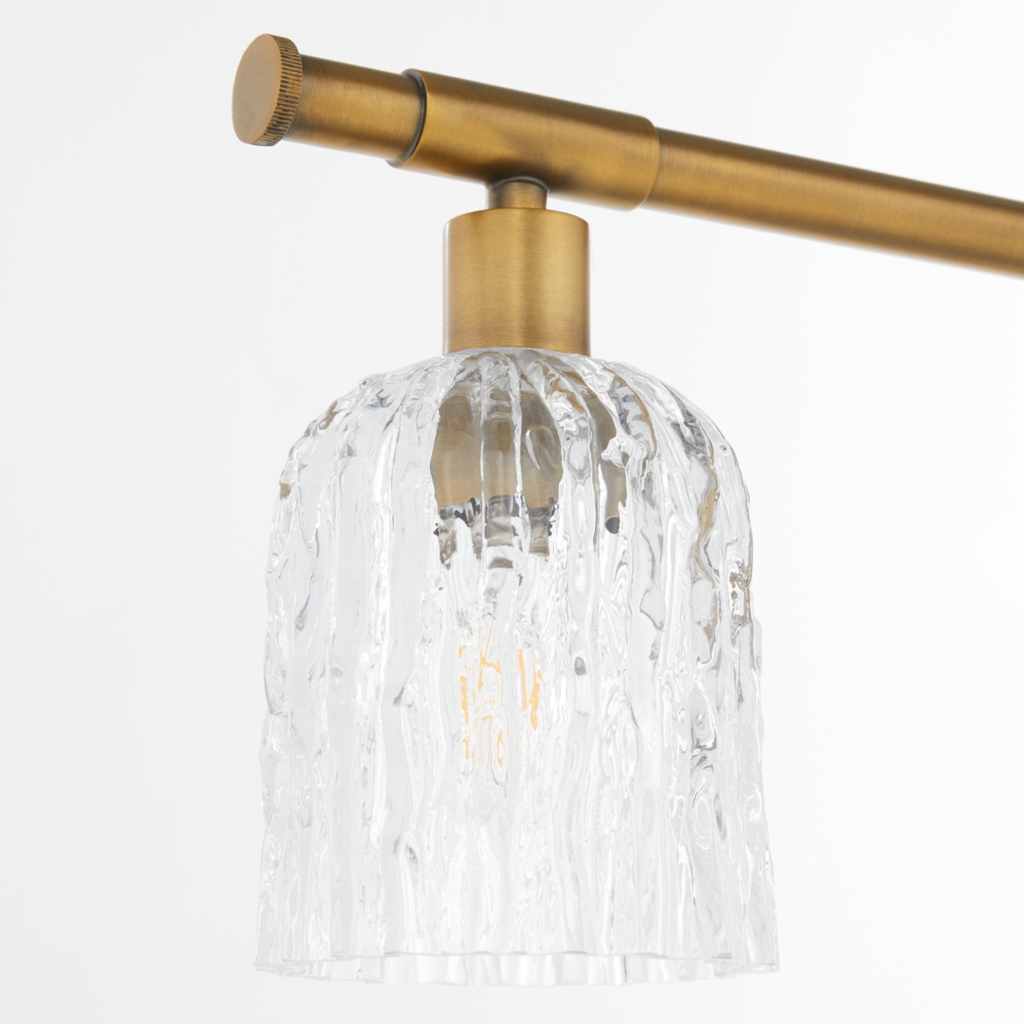 Quorum 593-4-47 Vanity Light Fixture, UL Damp Rated, Brushed Brass