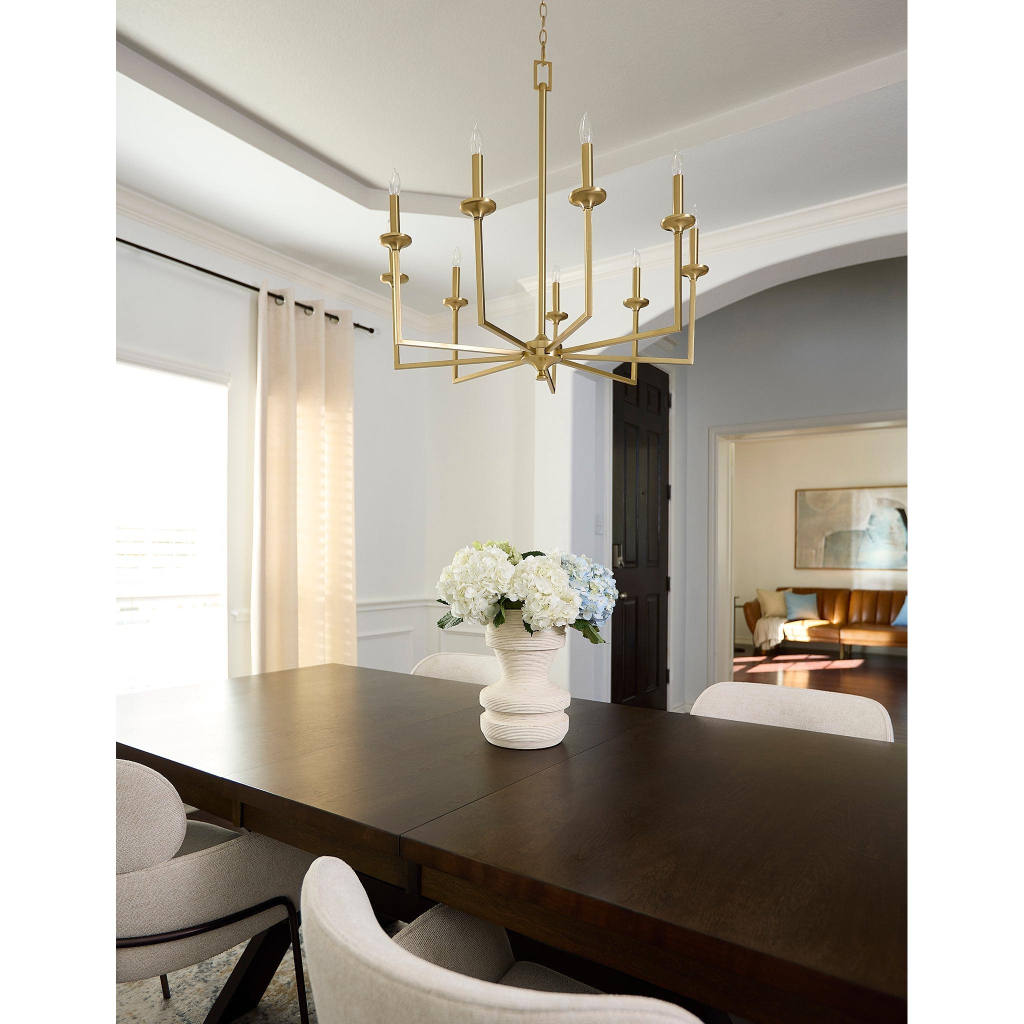 Quorum Eldorado 6005-9-80 Chandelier - Aged Brass