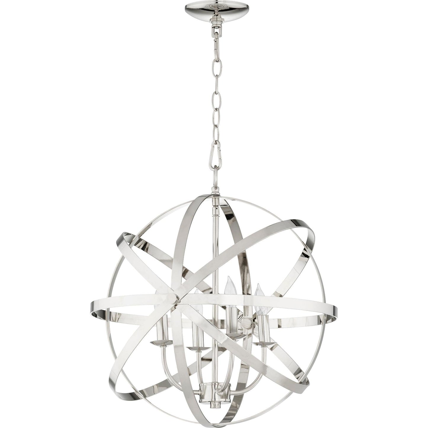 Quorum Celeste 6009-4-62 Chandelier - Polished Nickel