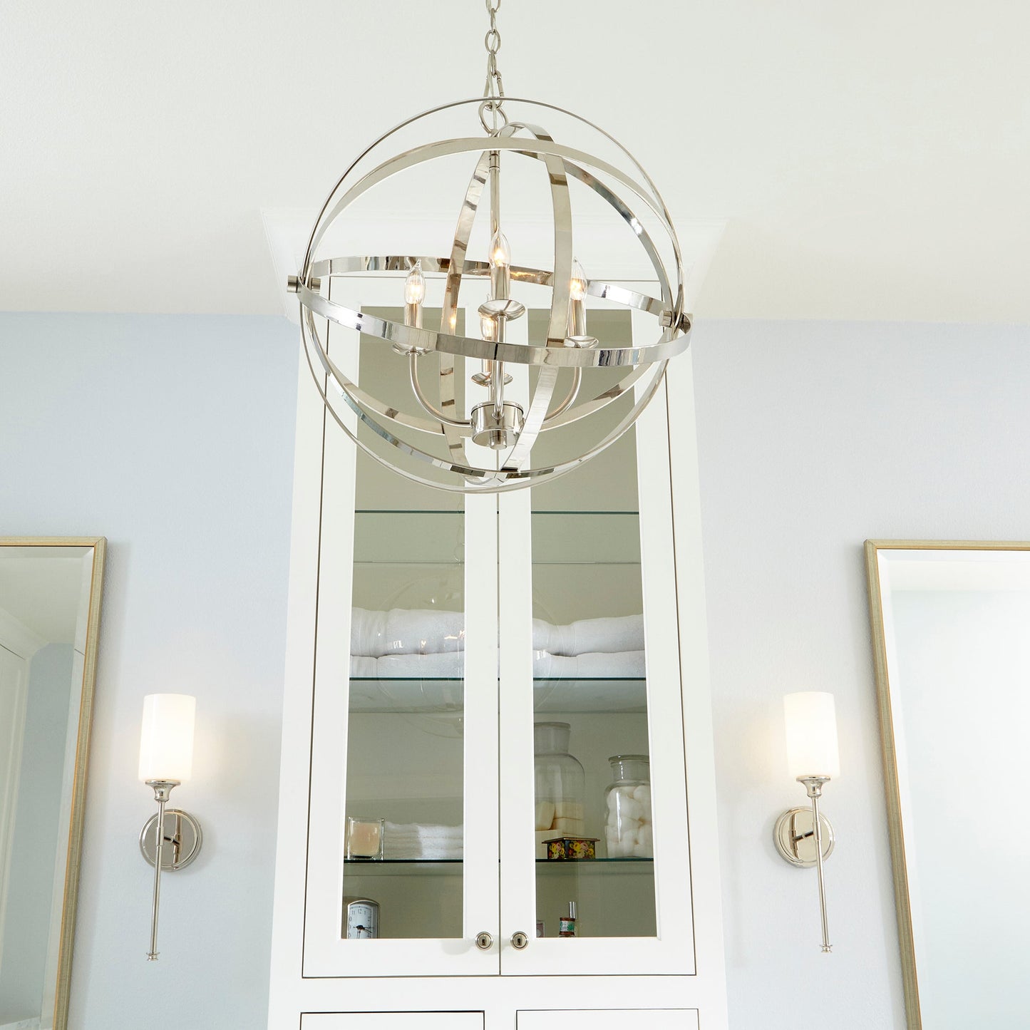 Quorum Celeste 6009-4-62 Chandelier - Polished Nickel