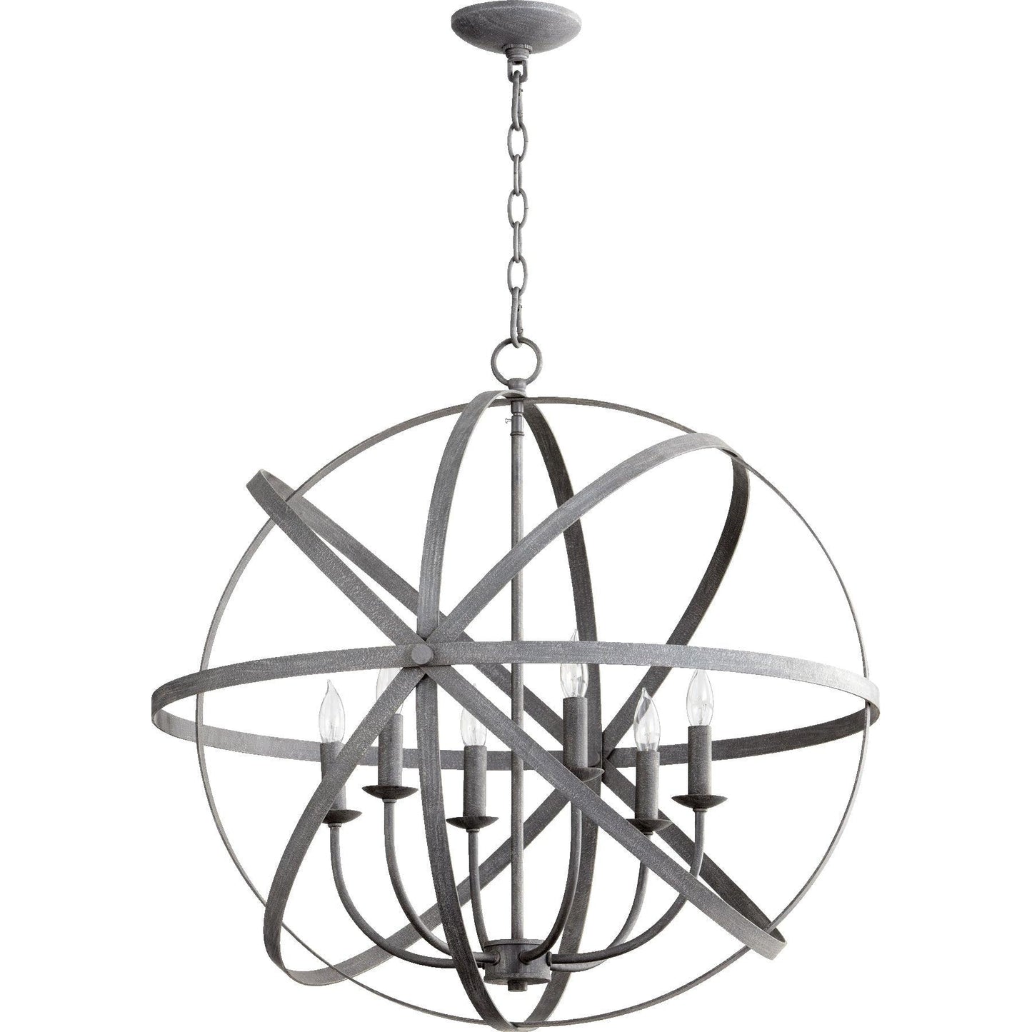 Quorum Celeste 6009-6-17 Chandelier - Zinc